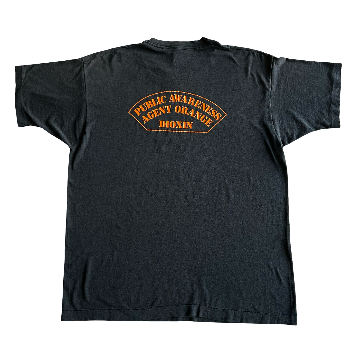 Vintage 80s Agent Orange Dioxin Skull T-Shirt SZ XL