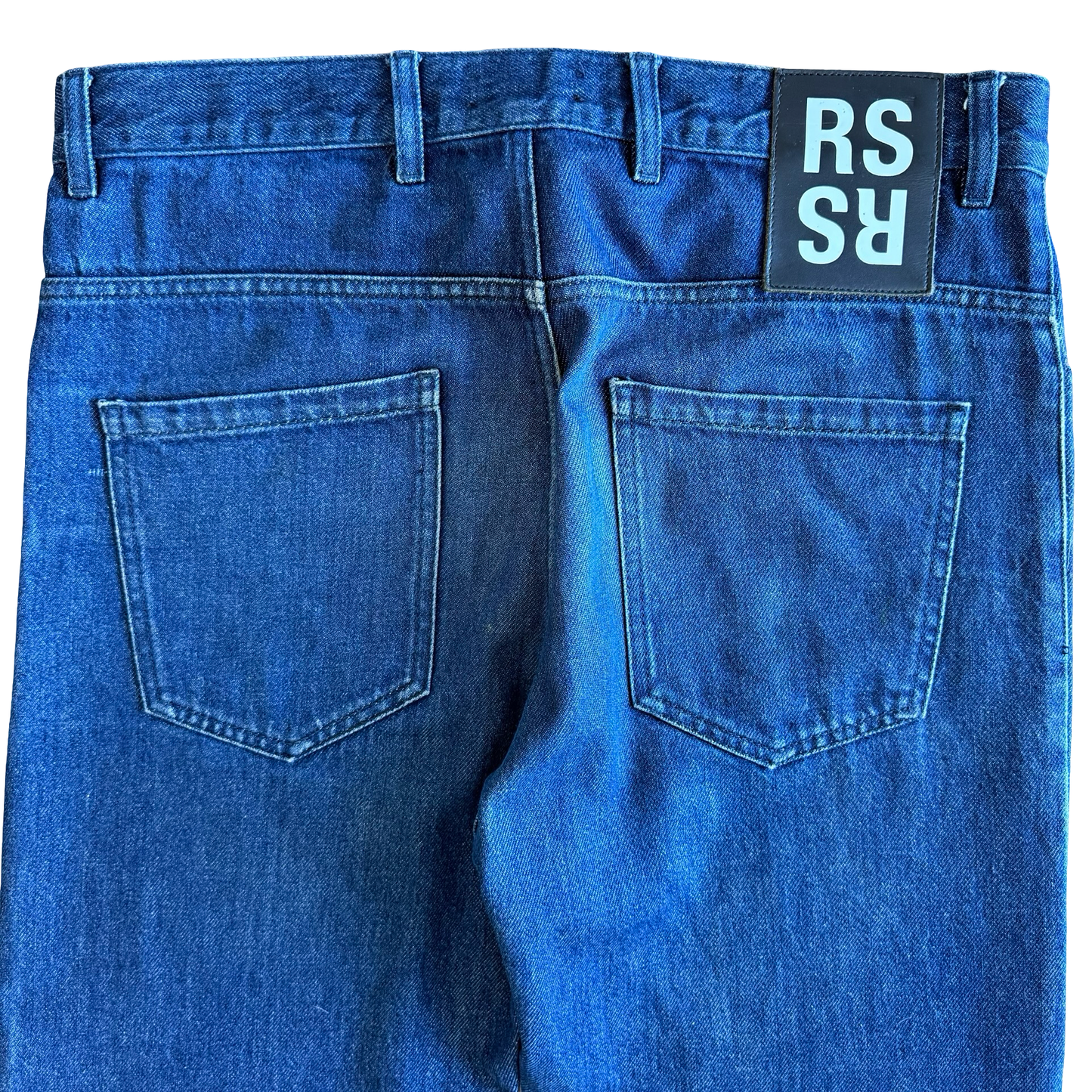 Raf Simons SS18 RS Patch Indigo Denim SZ 35