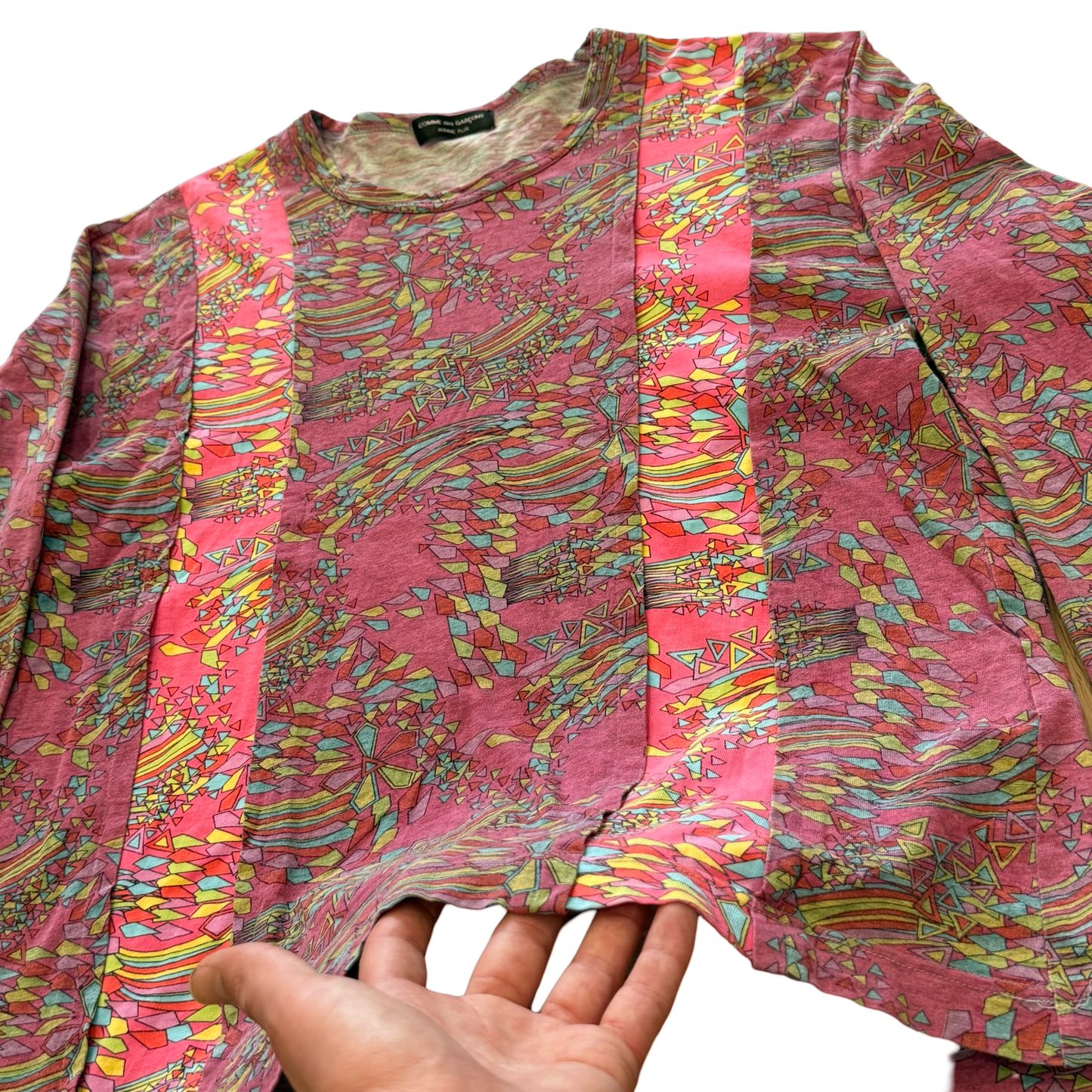 Comme des garçons Reconstructed Psychedelic L/S Shirt AW01 Sz