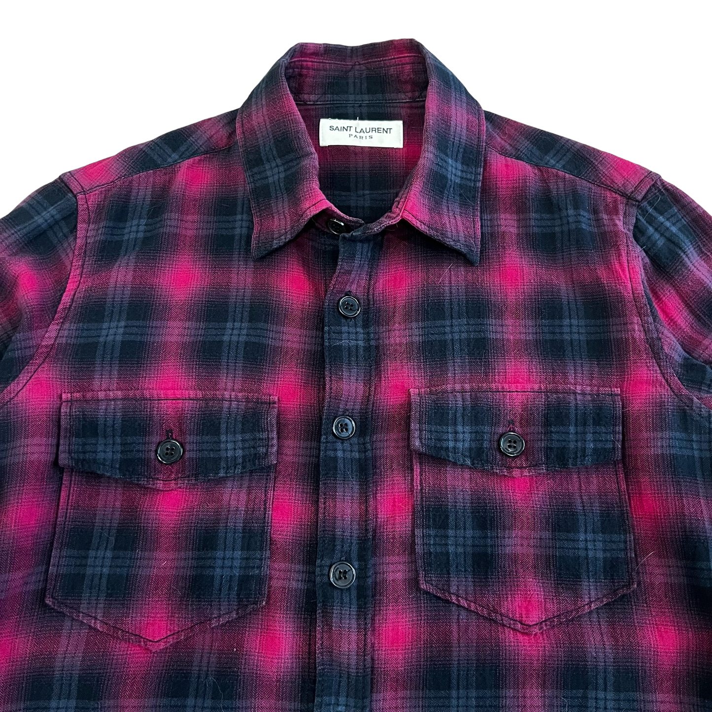 Saint Laurent Shadow Plaid Flannel Hedi Era 2016 SZ S