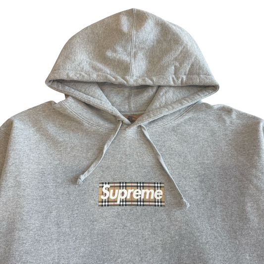 Supreme x Burberry Box Logo Hoodie SZ L