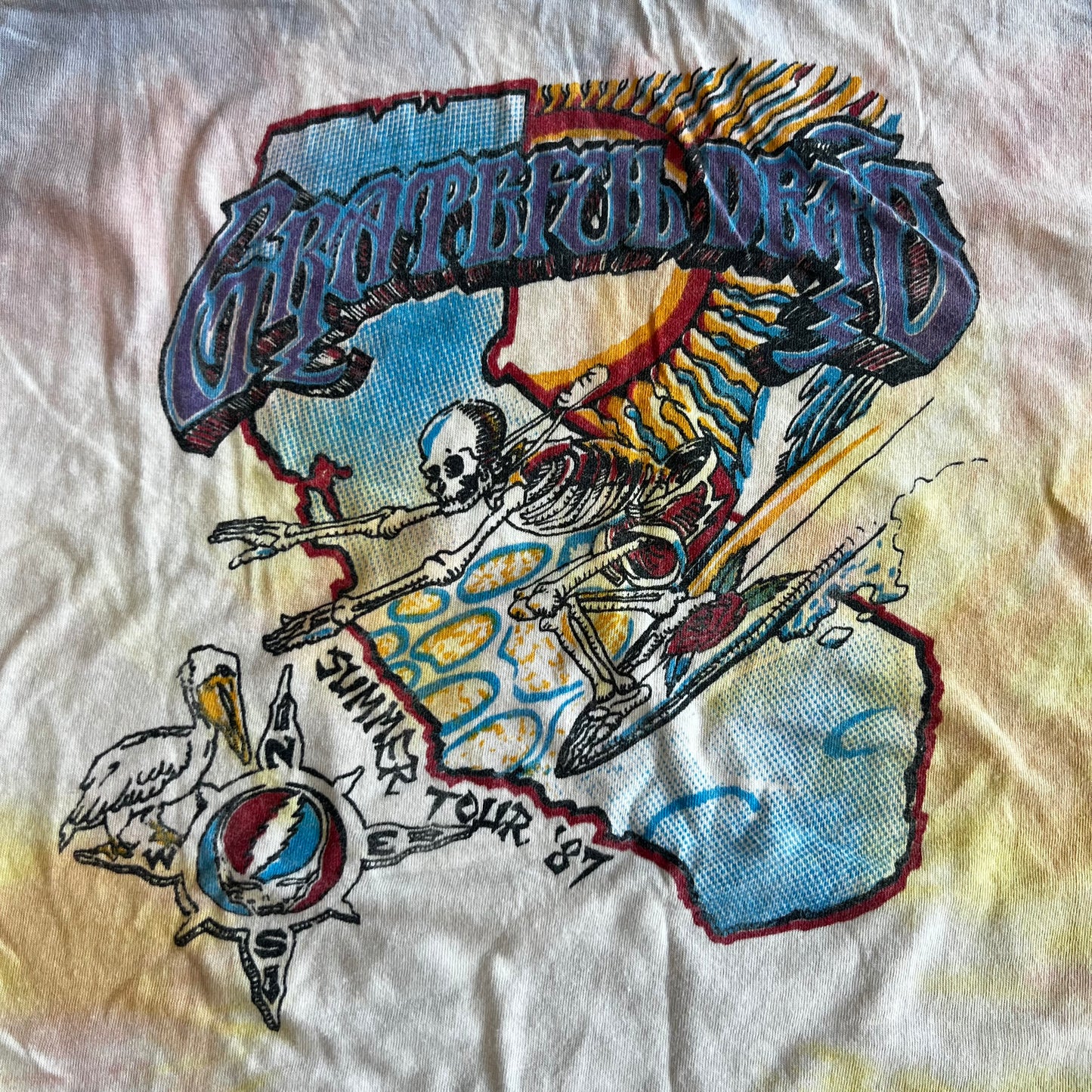 Vintage 80s Greatful Dead Summer Tour T-Shirt SZ L