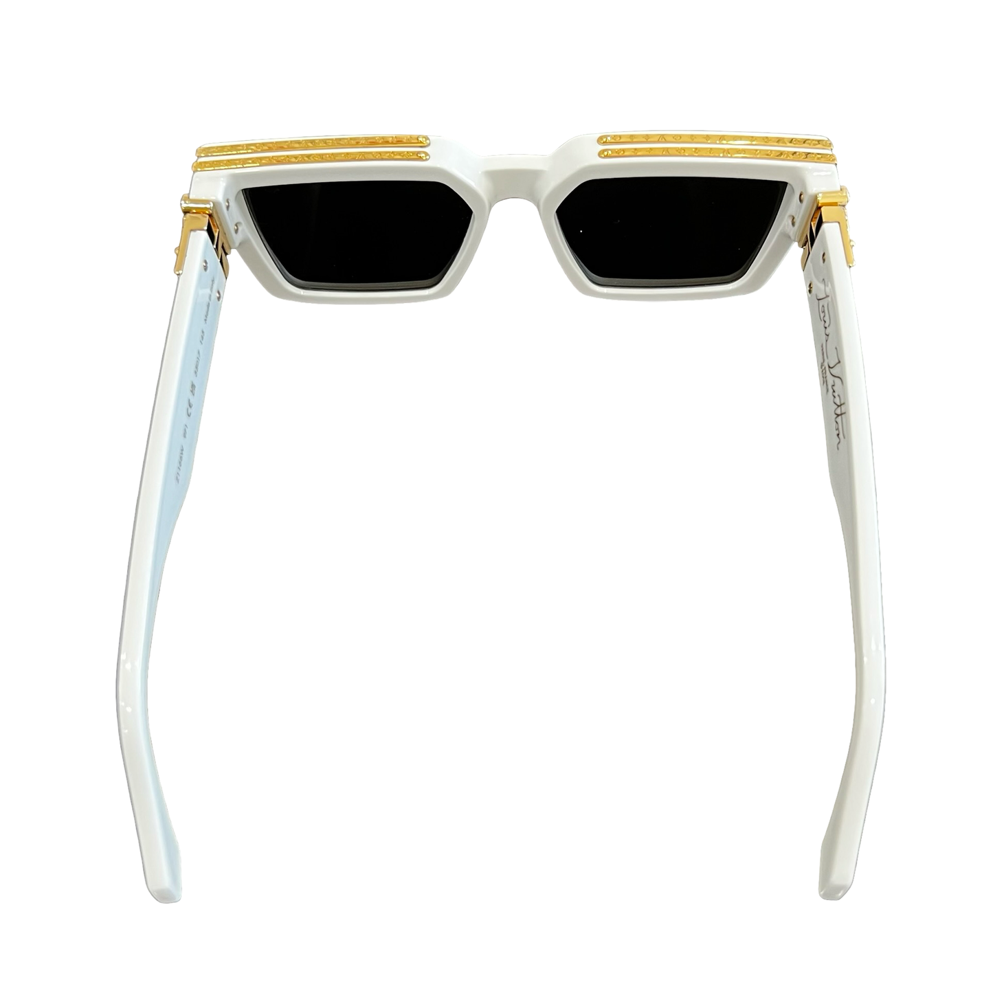 Louis Vuitton White and Gold Millionaires Sunglasses