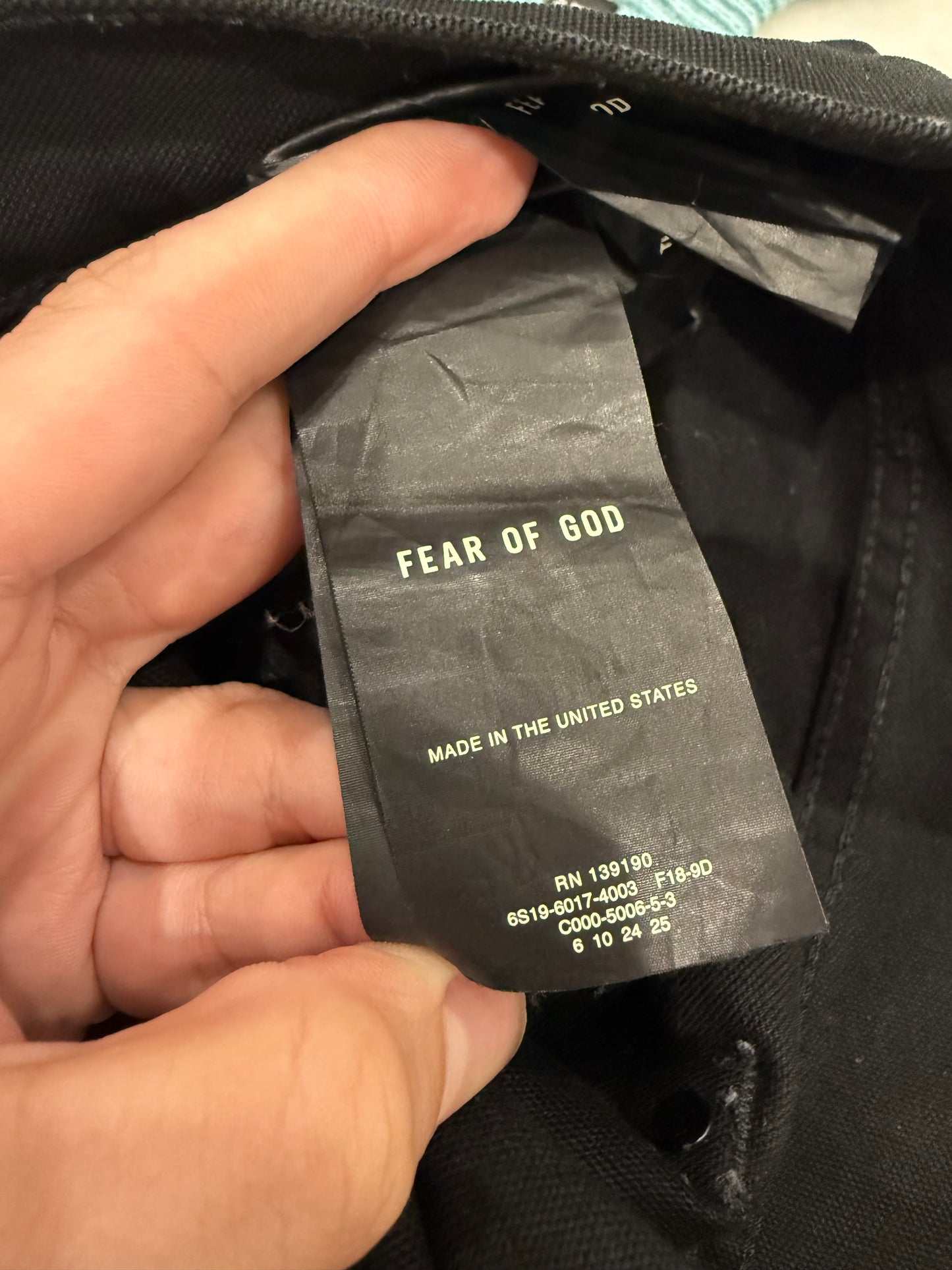 Fear of God Sixth Collection Black Faded Denim SZ 30