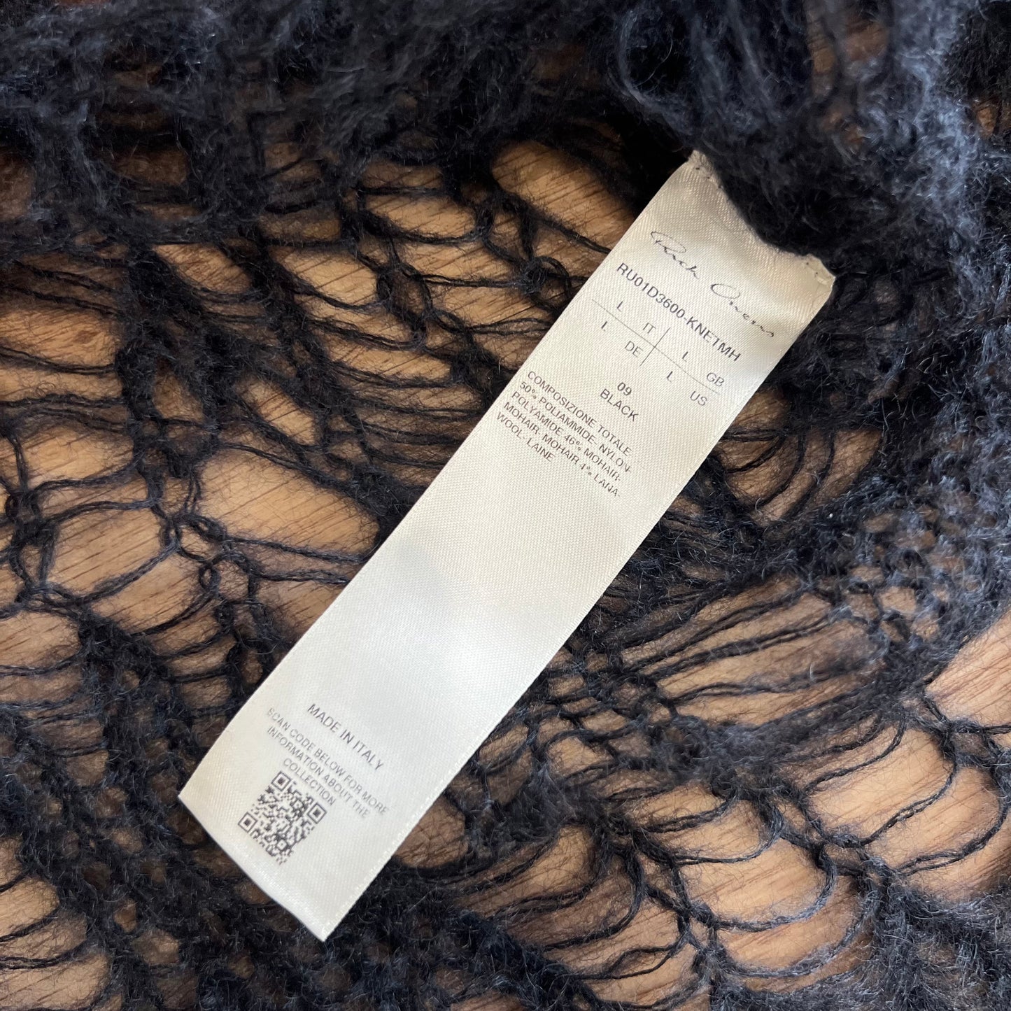 Rick Owens Tommy Lupetto Sweater SS24 SZ L