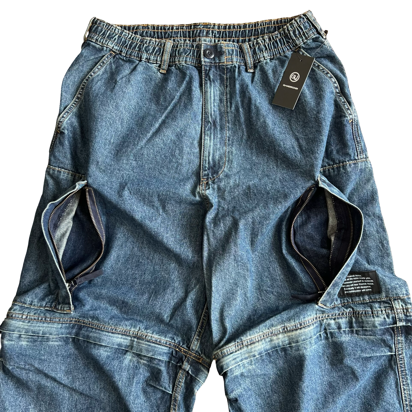 Undercover x GU Baggy Zip-Off Cargo denim SZ XL