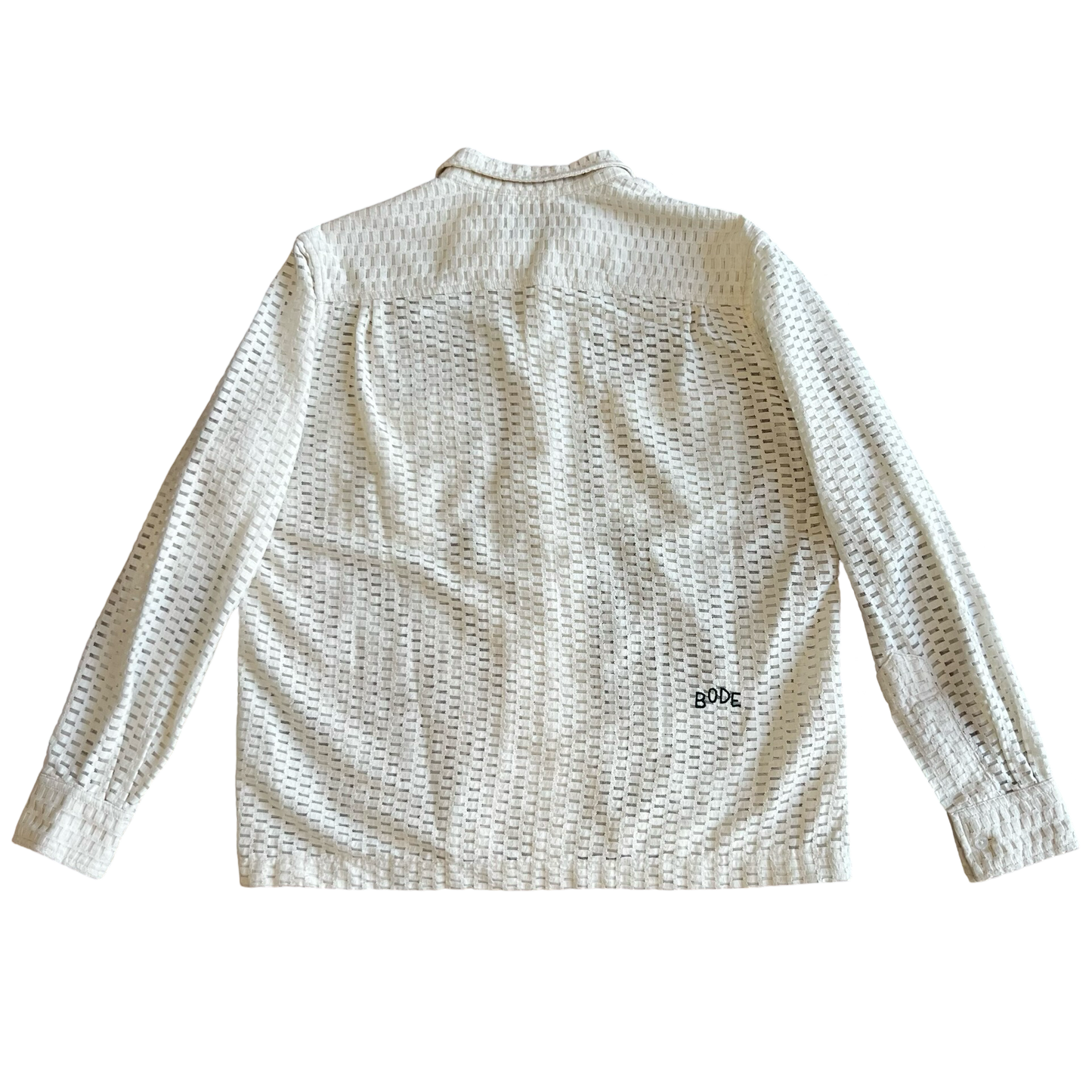 Bode Sheer Lace Buttonup Sz M