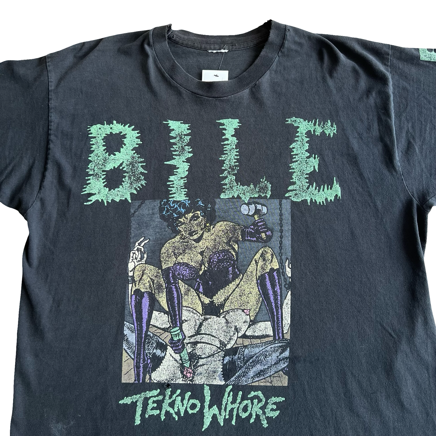 Vintage 90s Bile Tekno Whore Industrial Band T-Shirt Sz XL