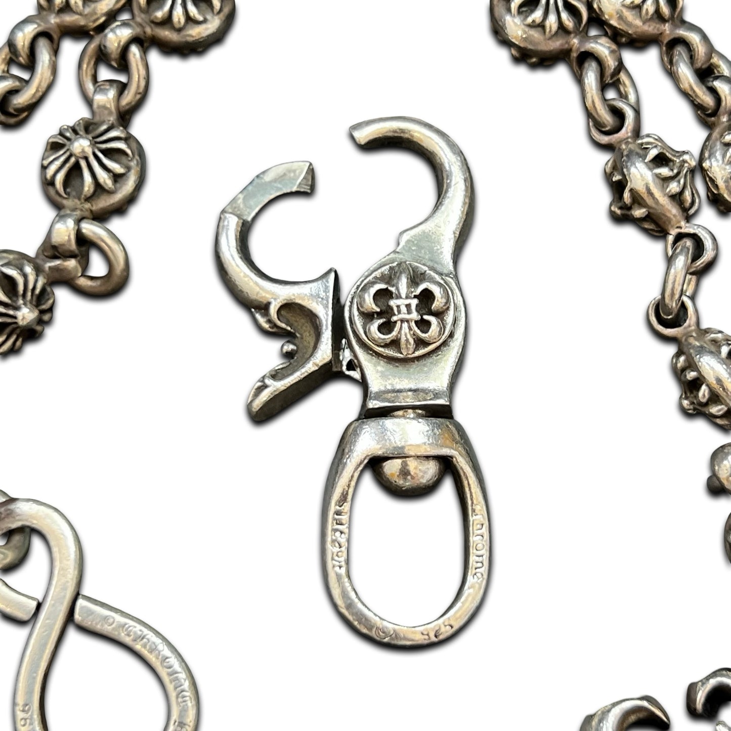 Chrome Hearts Plus Ball Fleur Pendant Wallet Chain