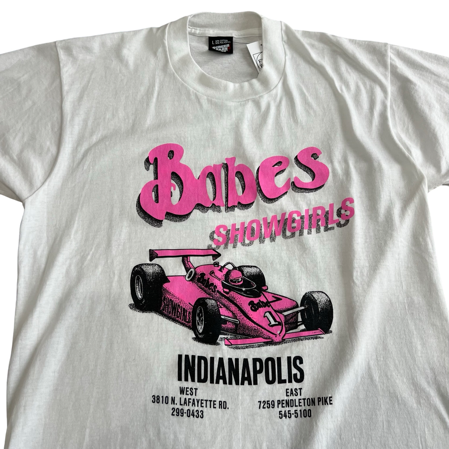 Vintage Babes Showgirl Indy Racing T-Shirt SZ L