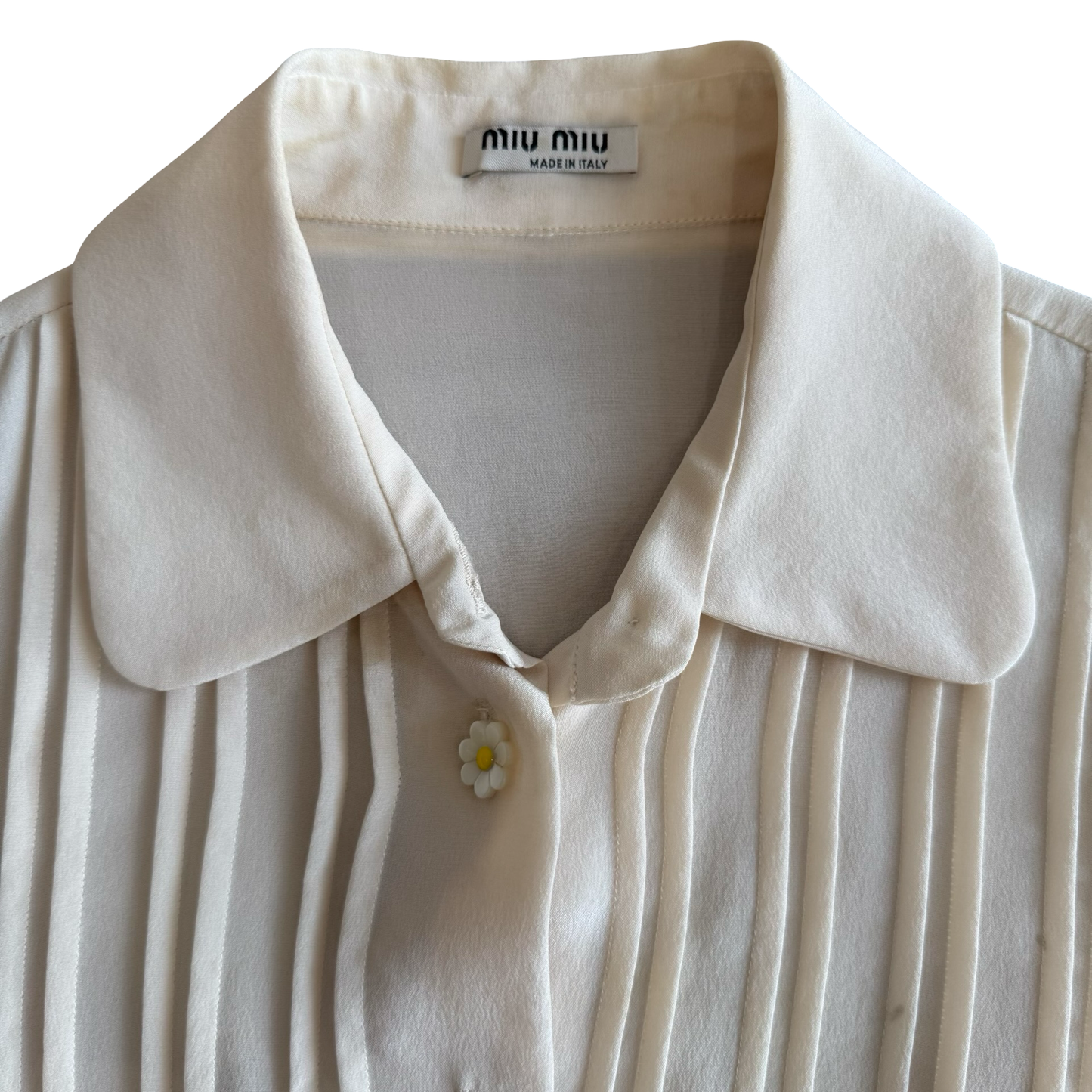 Miu Miu Daisy Button Button-Up SZ 38