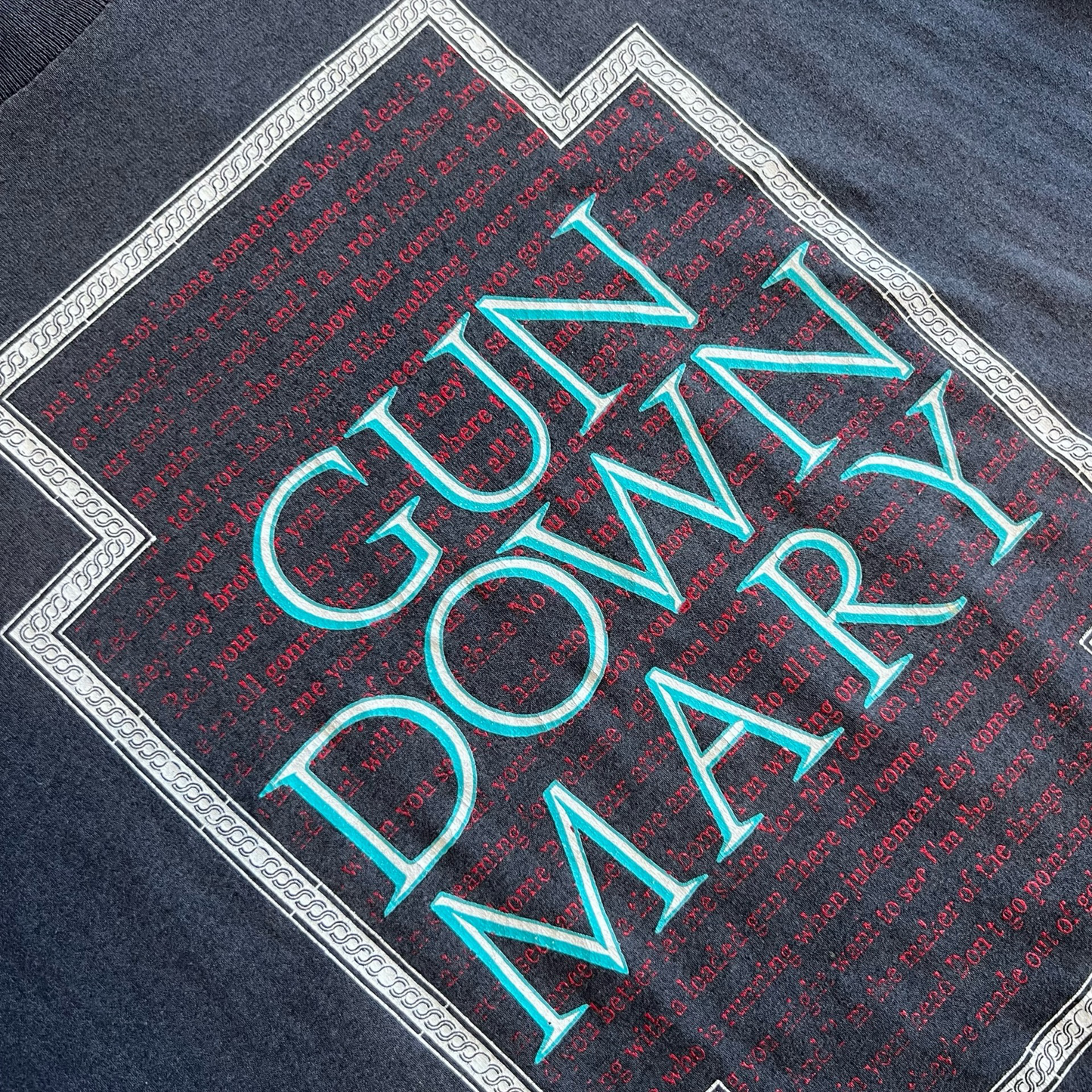 Vintage 1992 Gun Down Mary Punk Metal Obscure T-Shirt SZ XL