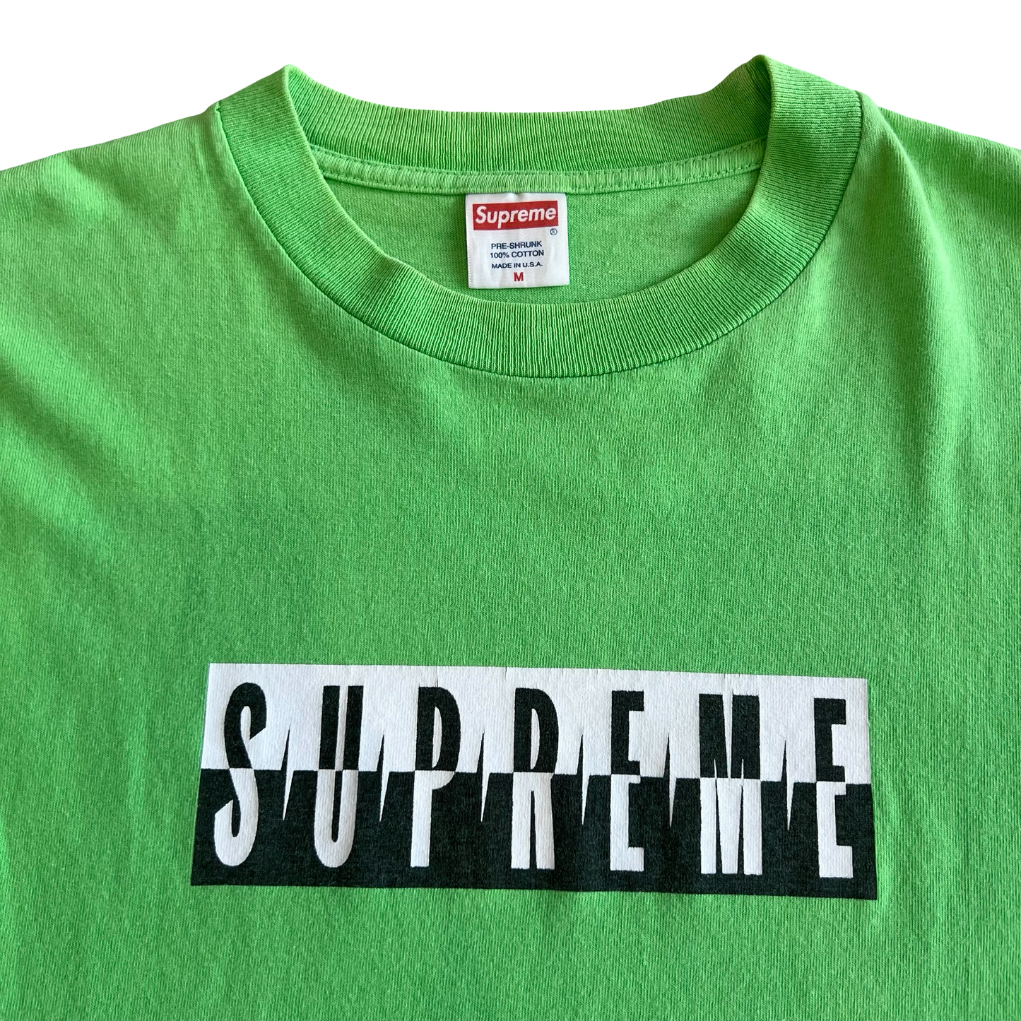Supreme Green ‘Parental Advisory’ T-shirt AW08 SZ M