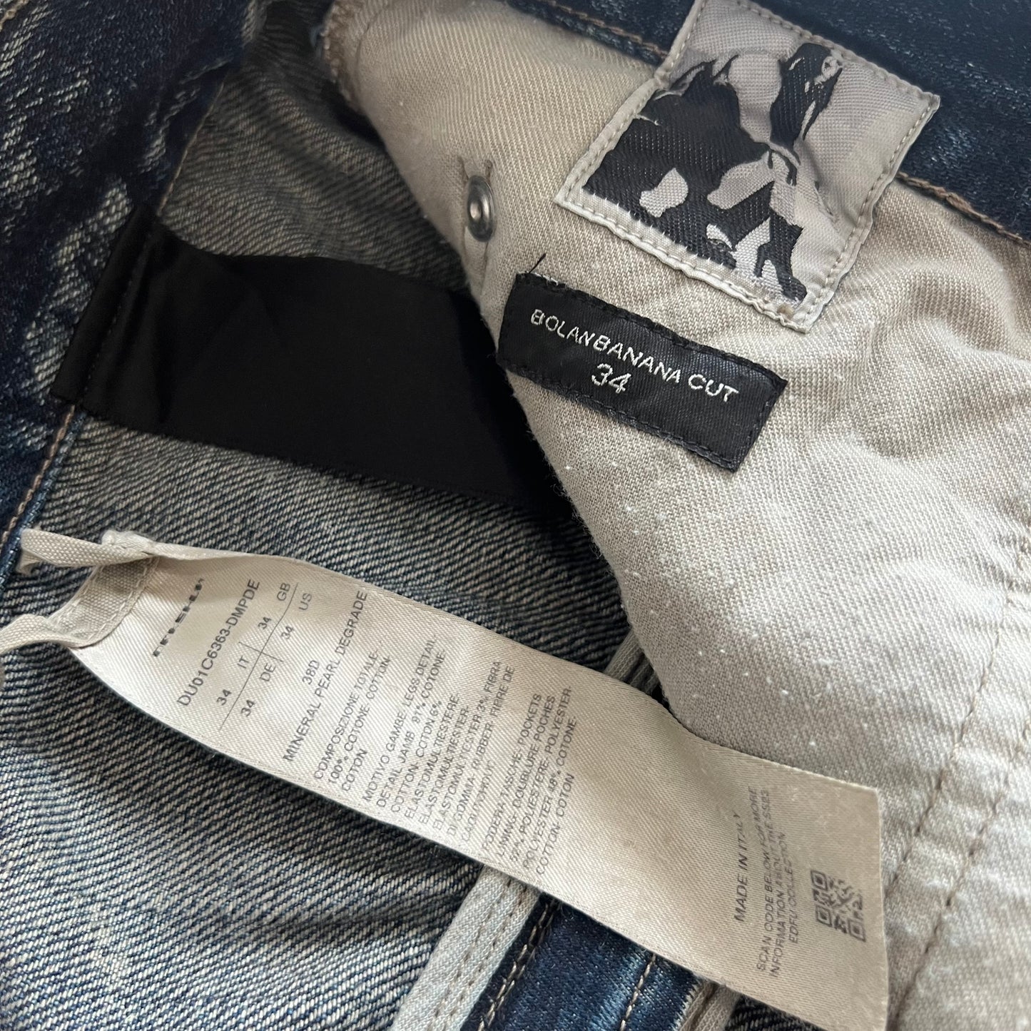 Rick Owens Mineral Degrade Banana Bolans SZ 34
