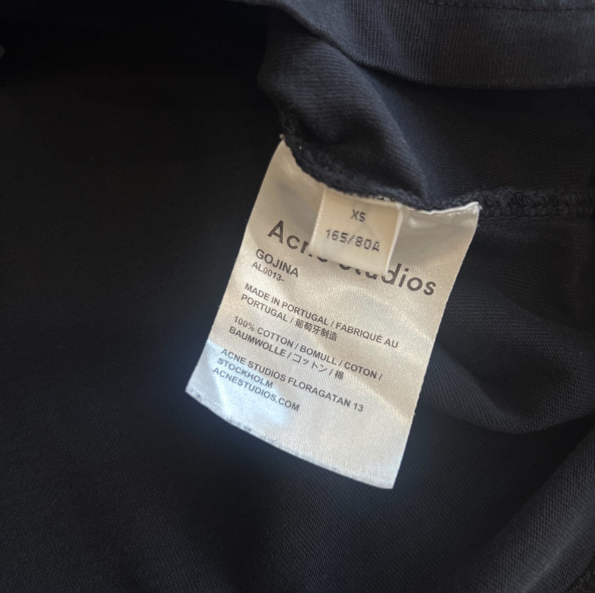 Acne Studios Mockneck Navy T-shirt SZ M