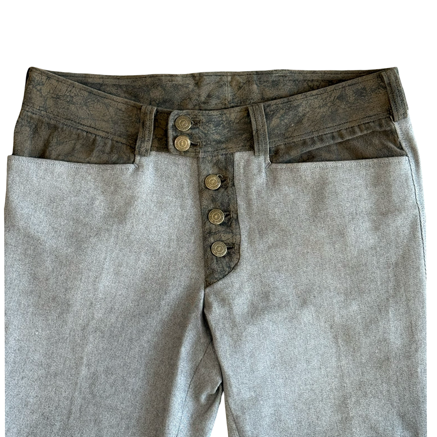 Tornado Mart Suede Trim Flare Denim SZ L