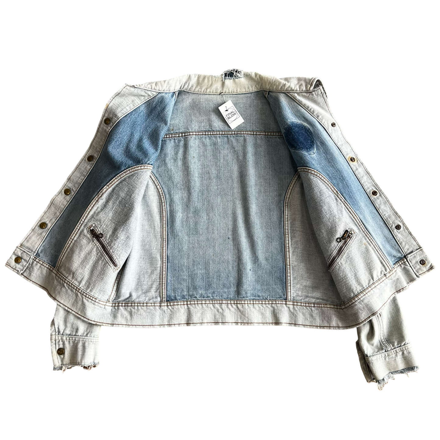 Vintage 1970s Lee Reversible 2 Tone Denim Jacket SZ M