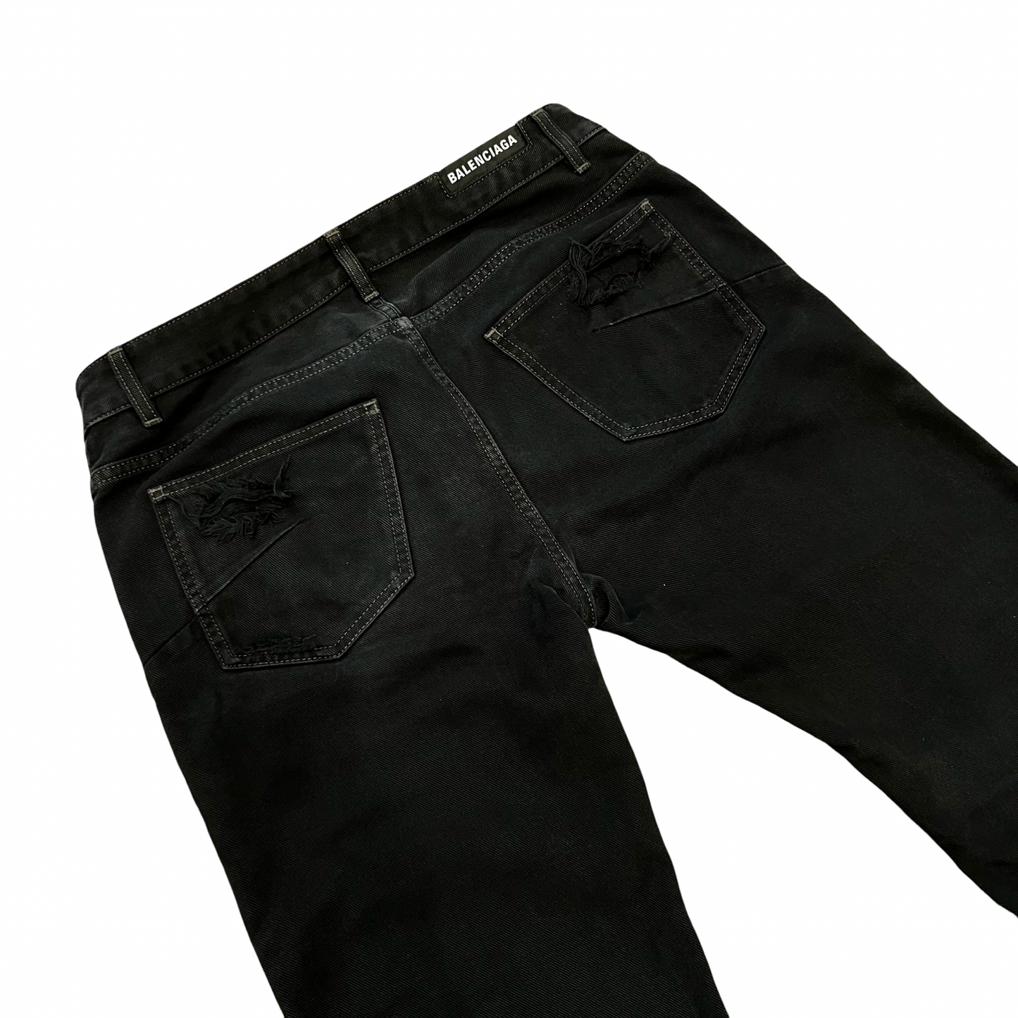 Balenciaga Unisex Distressed Flare Denim Sz M/33