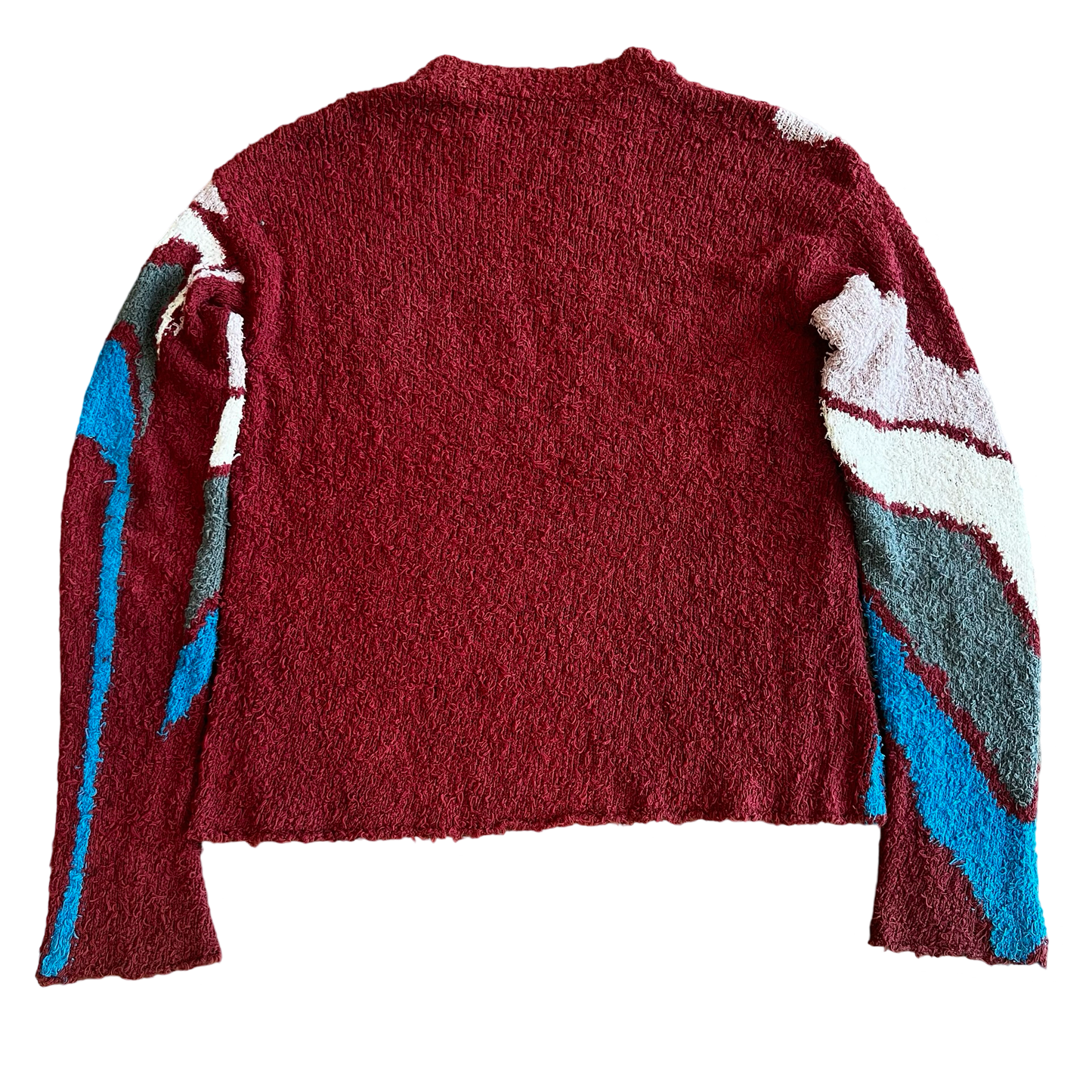 Kiko Kostadinov Red Intarsia Sweater Size Medium