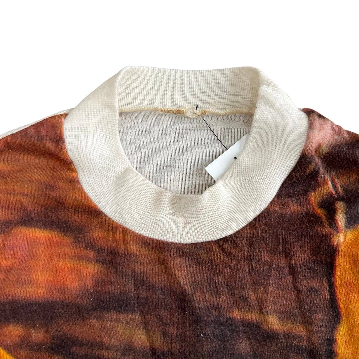 Vintage 70s Full Print Motorcycle T-Shirt SZ S