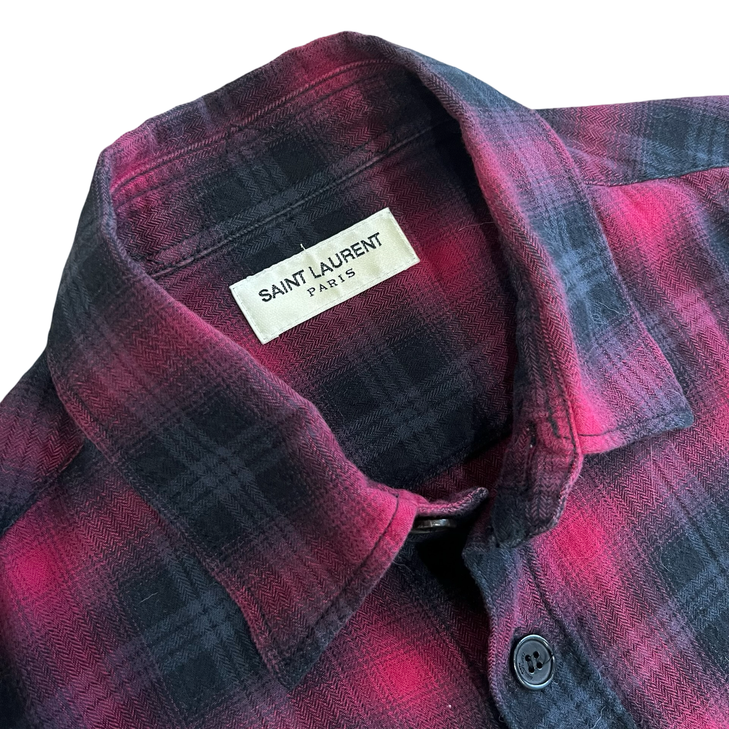 Saint Laurent Shadow Plaid Flannel Hedi Era 2016 SZ S