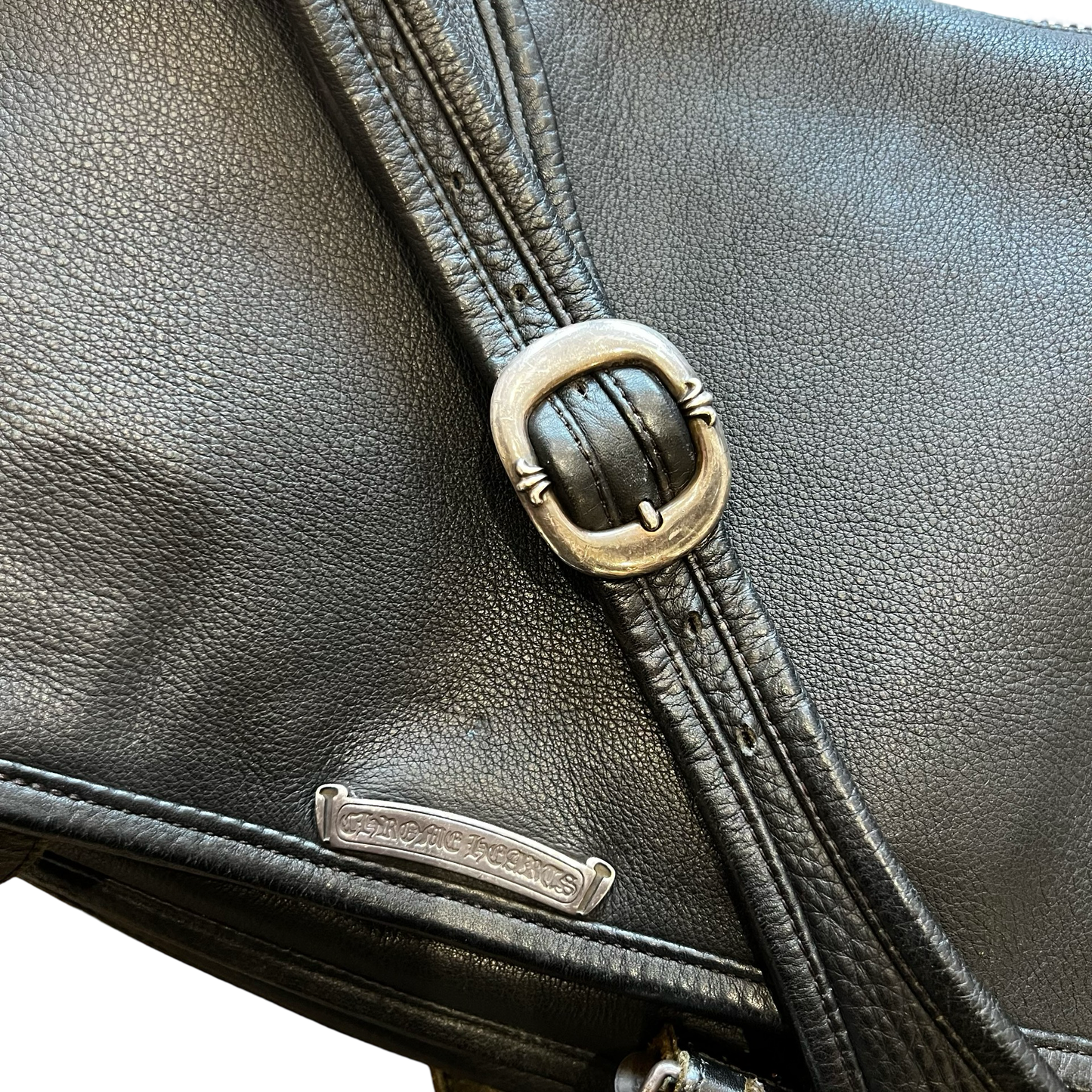 Chrome Hearts Gunslinger Leather Messenger Bag