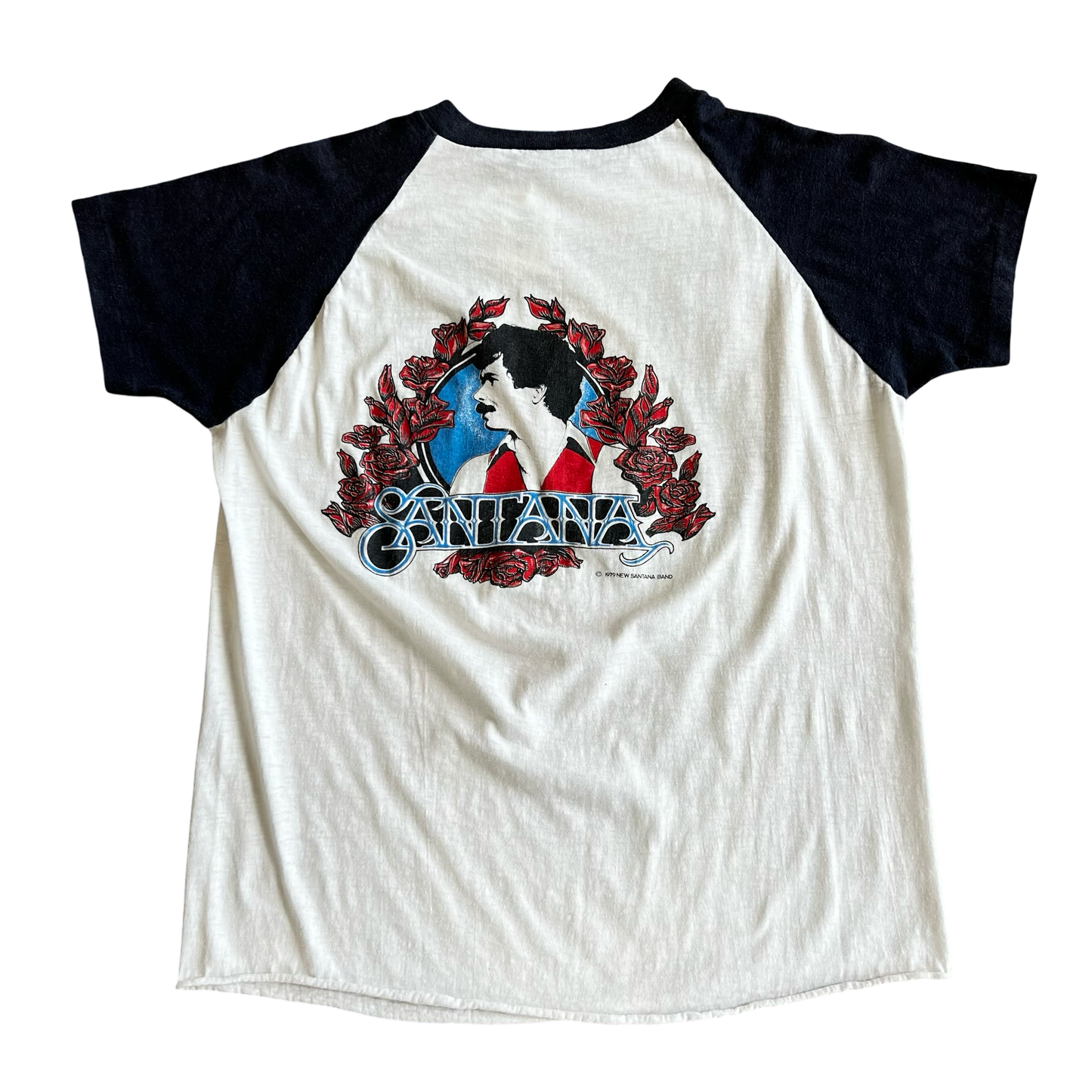 Vintage 70s Santana 1979 Raglan Short Sleeve T-Shirt SZ M