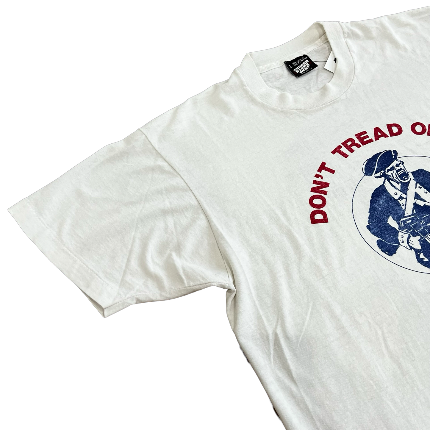 Vintage 90s Don't Tread On Me Machine Gun T-Shirt SZ L