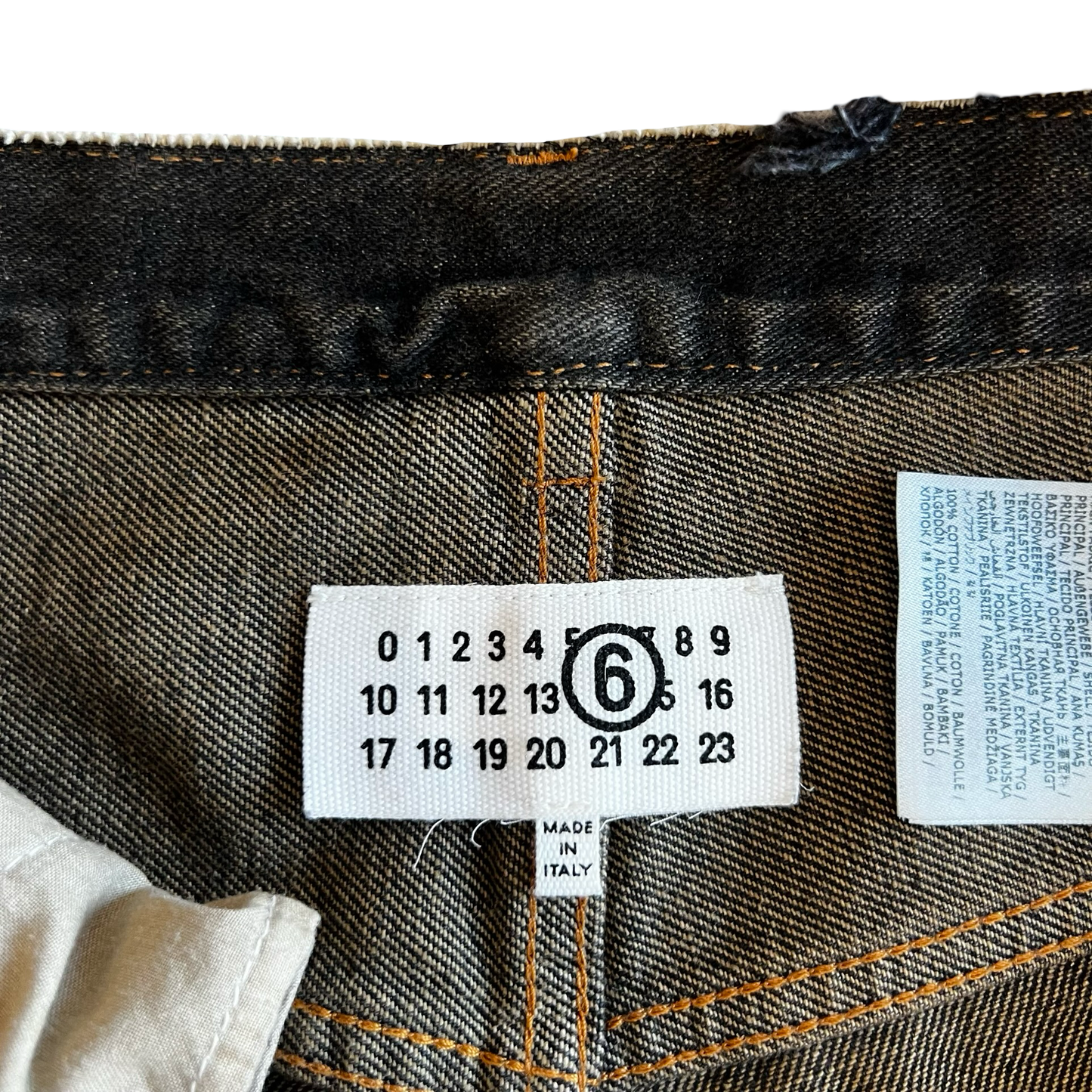 Margiela MM6 Distressed Wide Leg Denim SZ 26