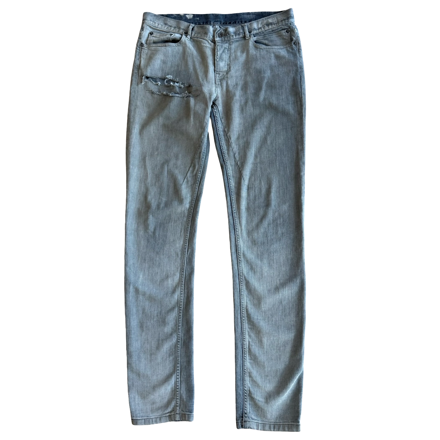Rick Owens Grey Distressed Berlin Denim SZ 31