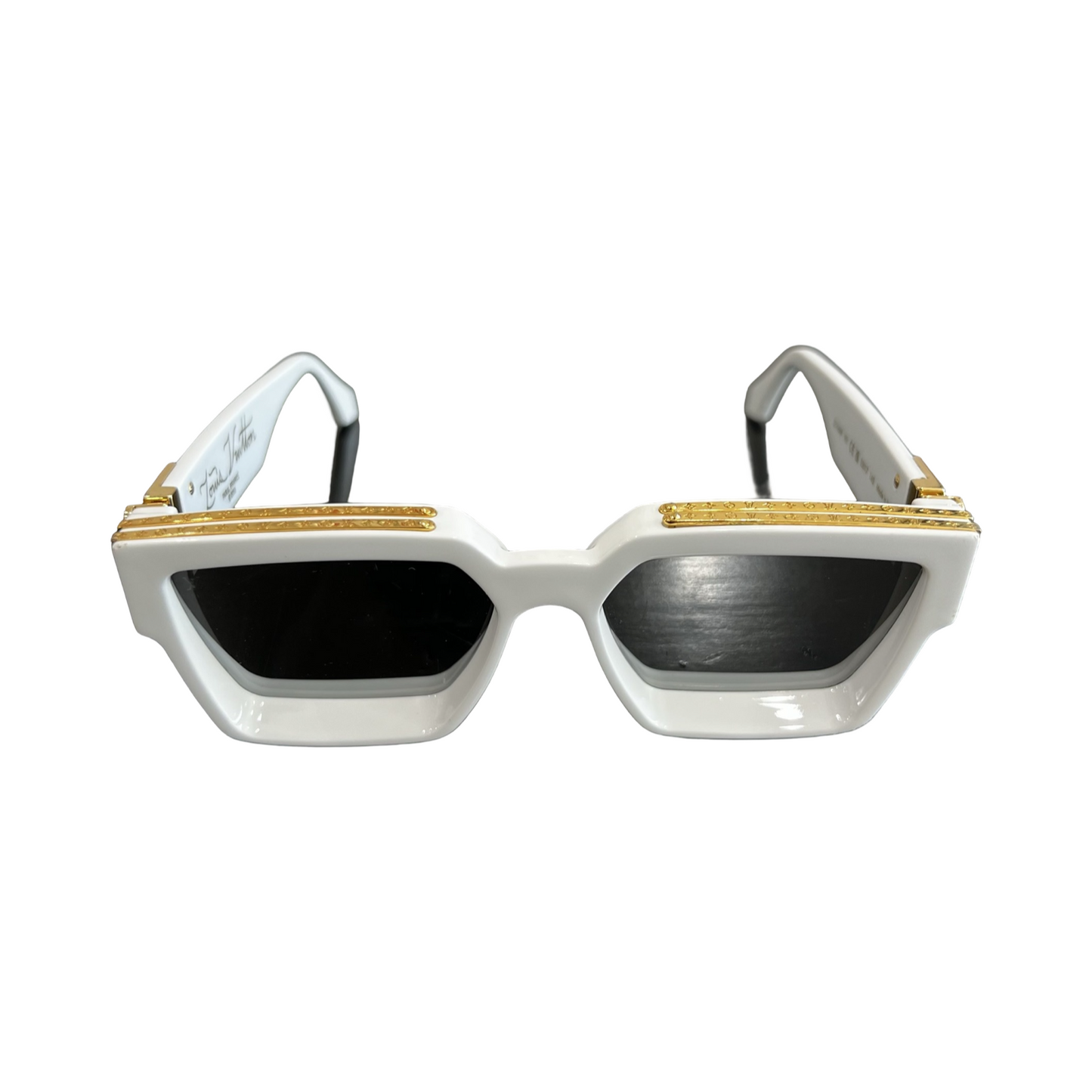 Louis Vuitton White and Gold Millionaires Sunglasses