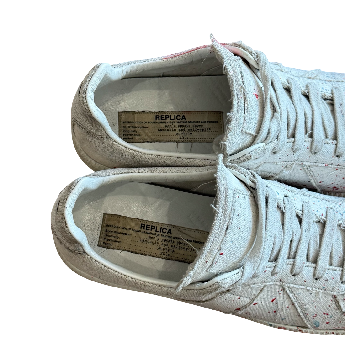 Margiela Paint Splatter Canvas GAT Sneaker SZ 41