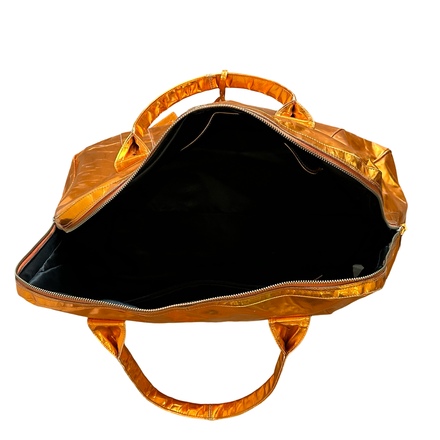 Raf Simon SS09 Orange Metallic Leather Bag