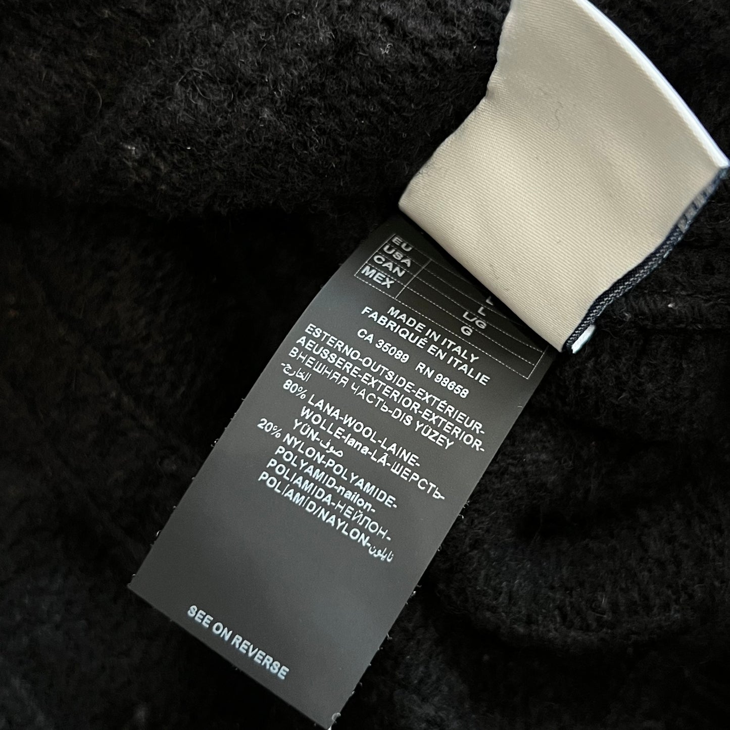 Greg Lauren Cable knit Balaclava Hoodie SZ L