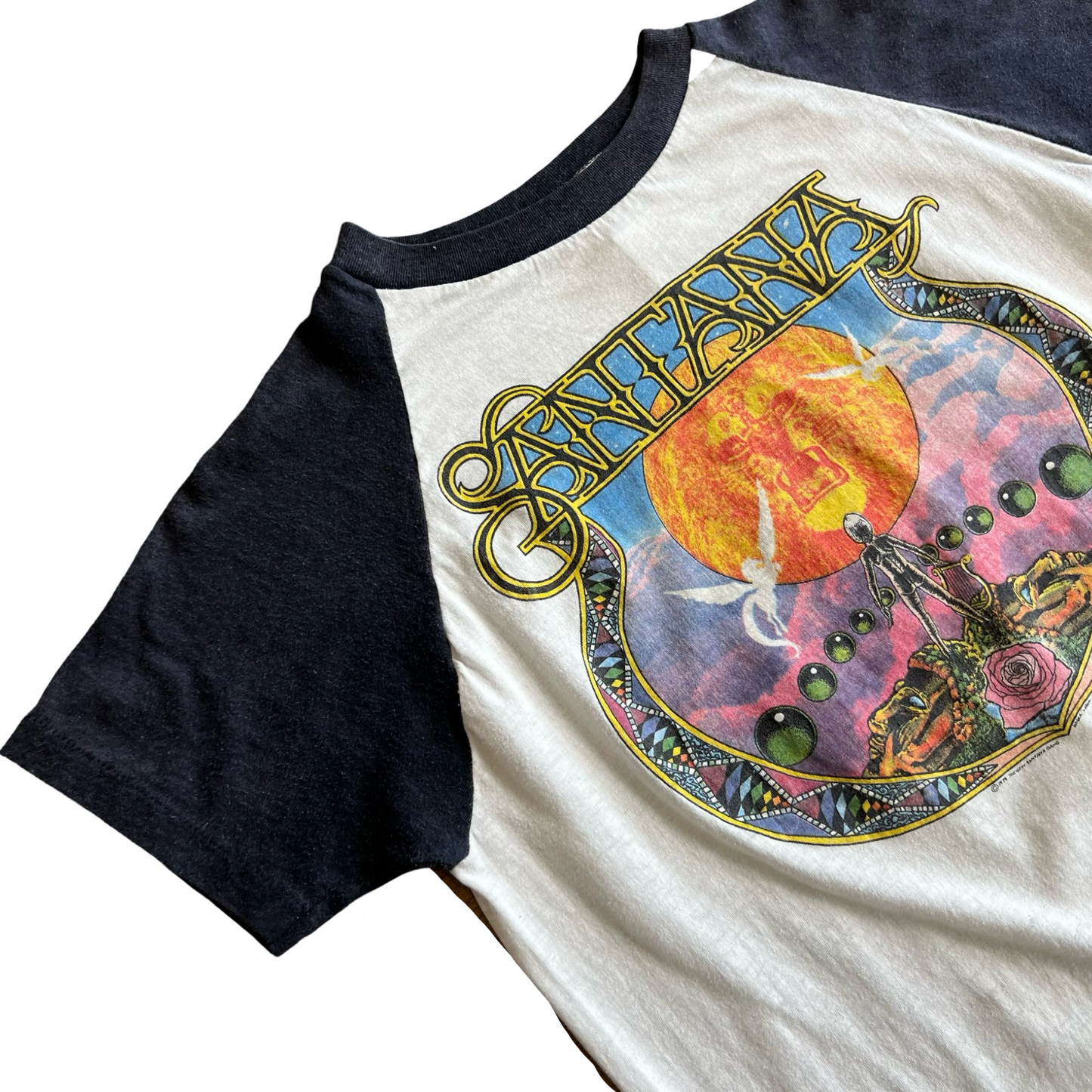 Vintage 70s Santana 1979 Raglan Short Sleeve T-Shirt SZ M