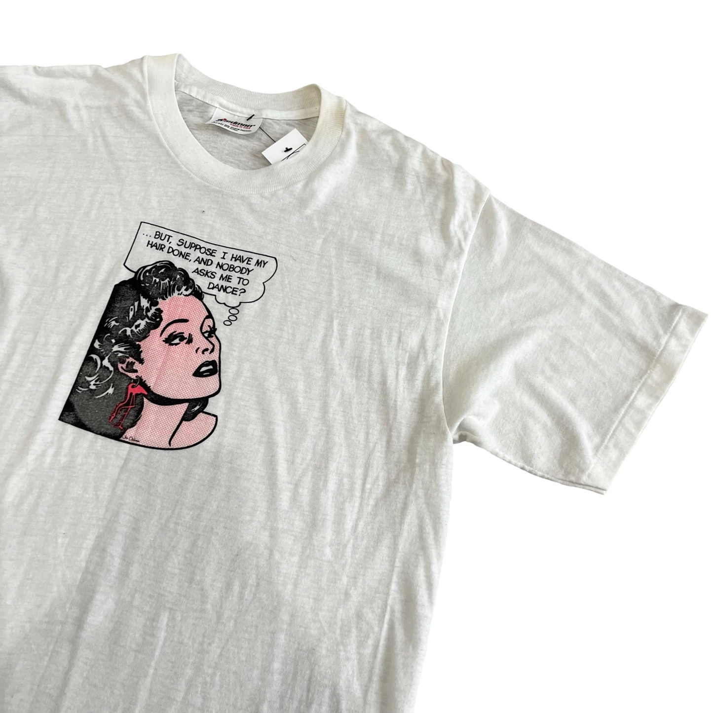Vintage Pop Art Asks me to Dance T-Shirt SZ L