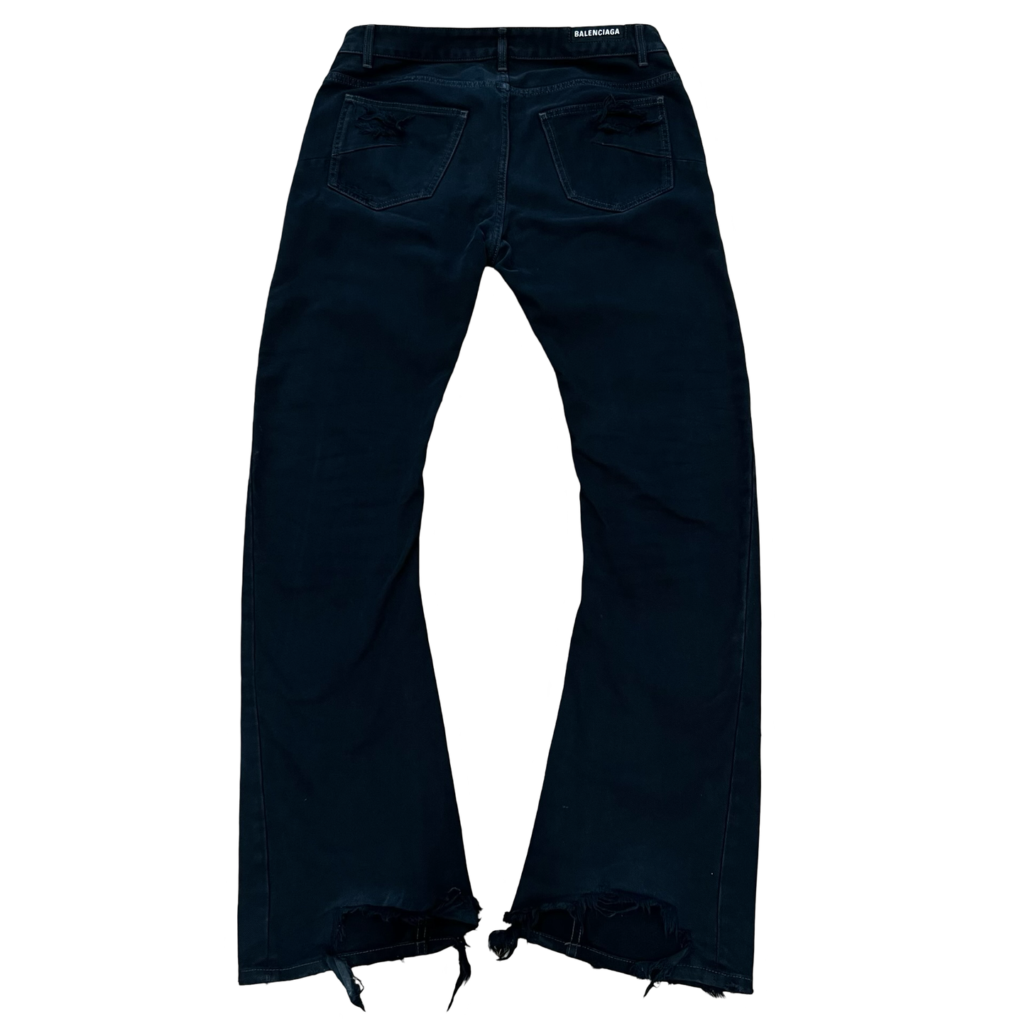 Balenciaga Unisex Distressed Flare Denim Sz M/33