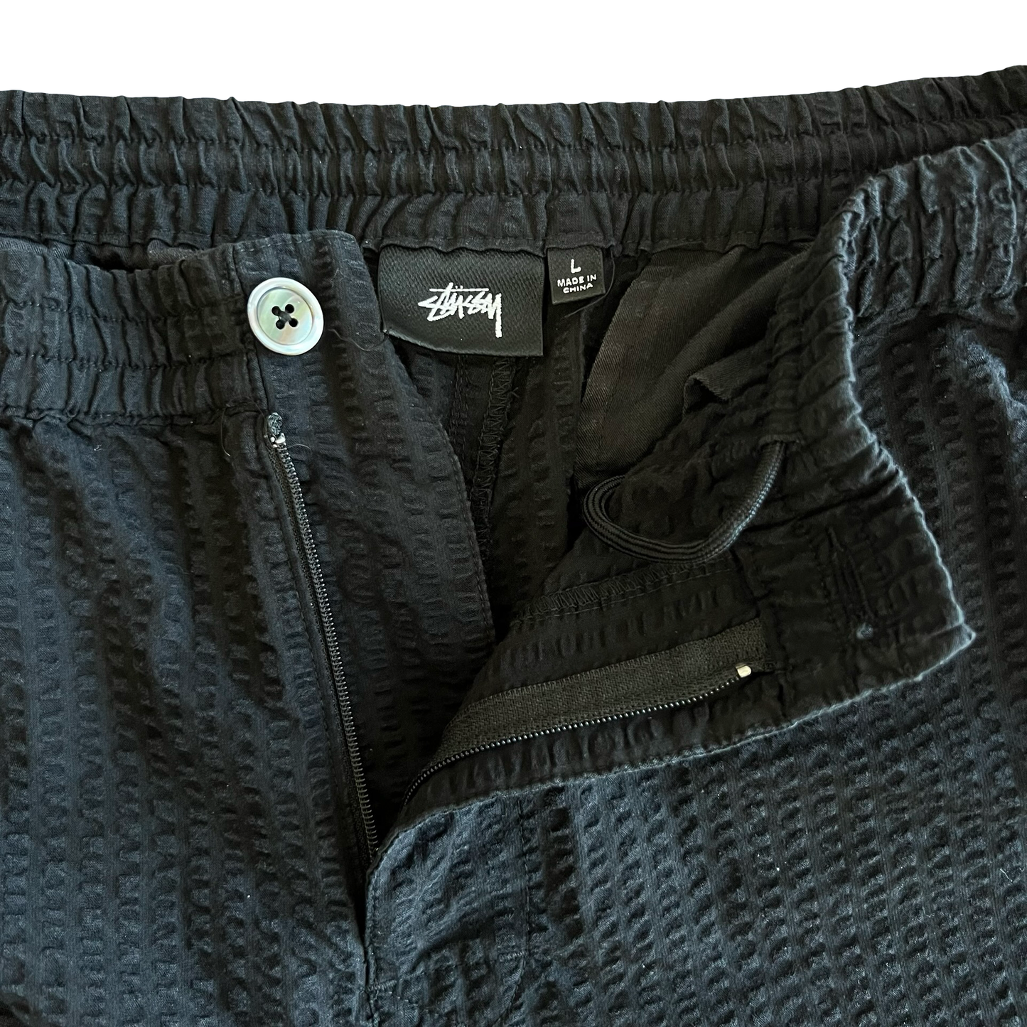 Stussy Black Seersucker Pant SZ L