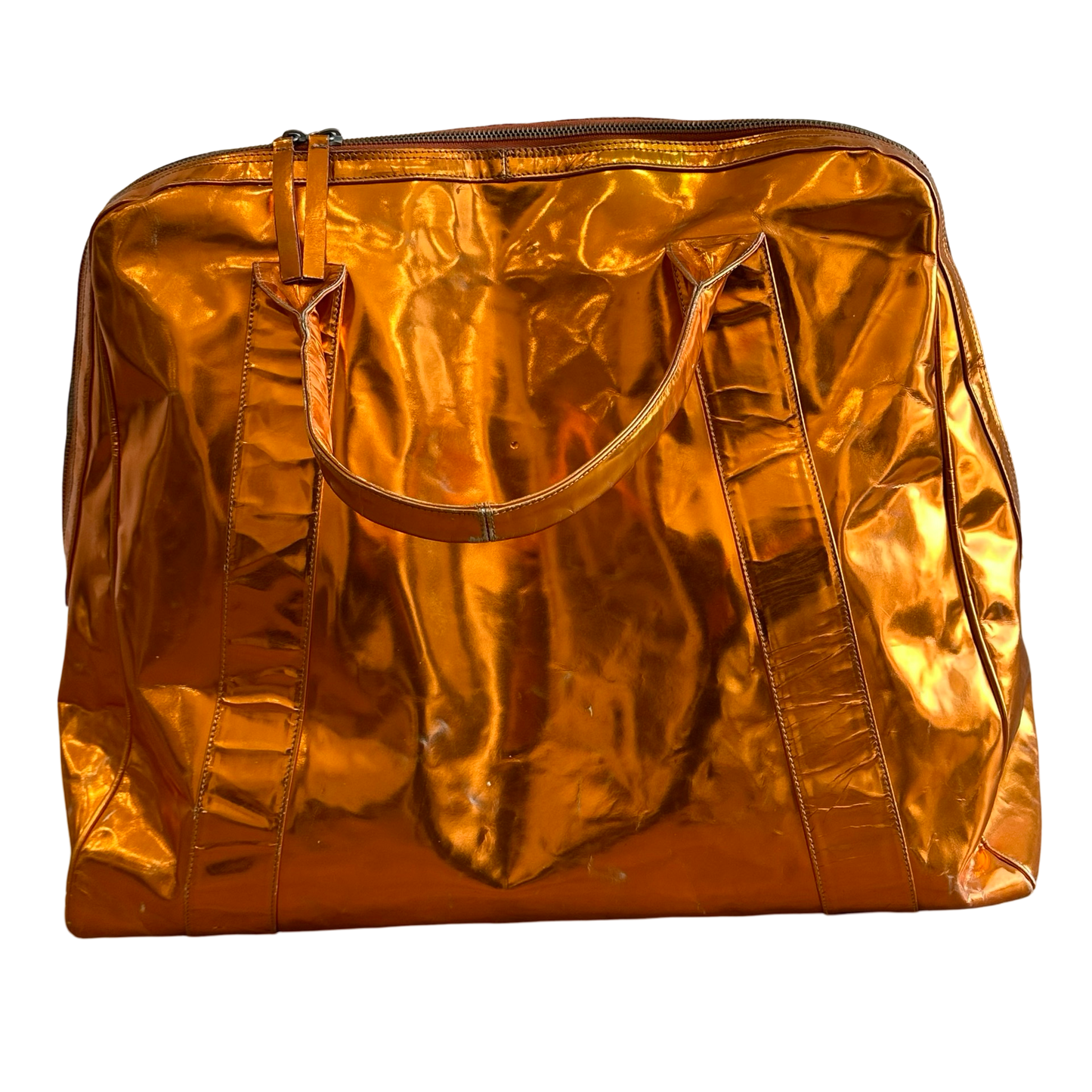 Raf Simon SS09 Orange Metallic Leather Bag