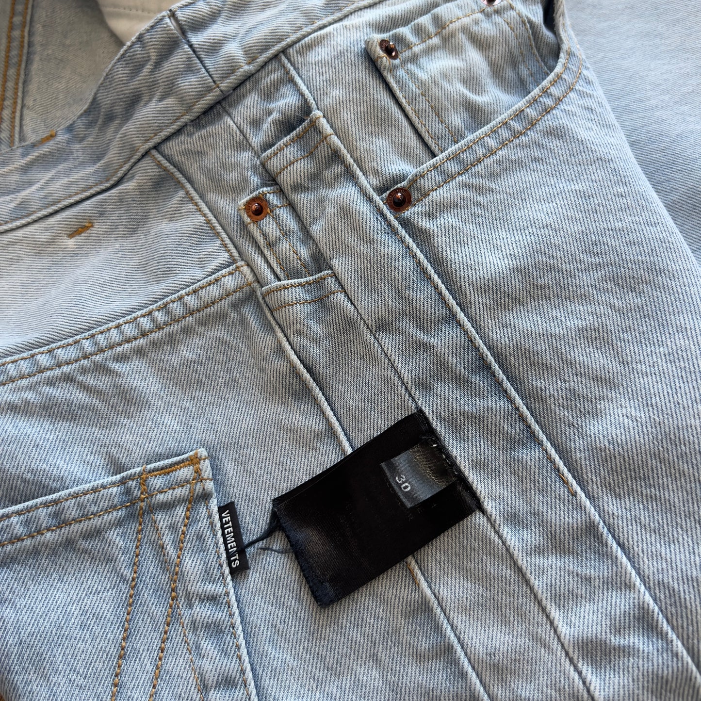 Vetements Inside Out Denim Sz 30