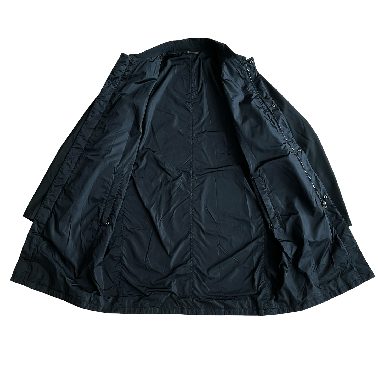 Prada Linea Rosa Reversible Gore-Tex Nylon Long Coat SZ 50