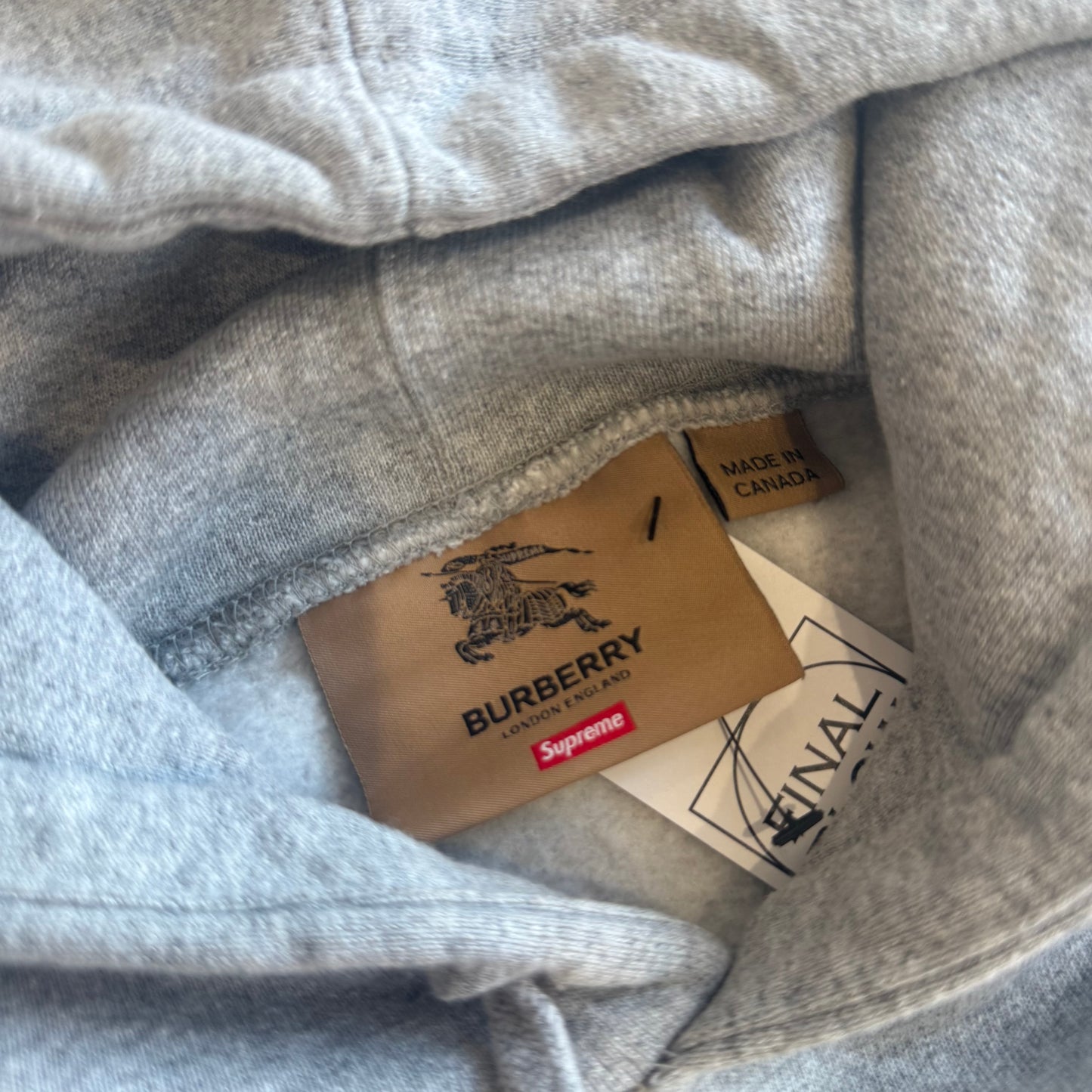 Supreme x Burberry Box Logo Hoodie SZ L