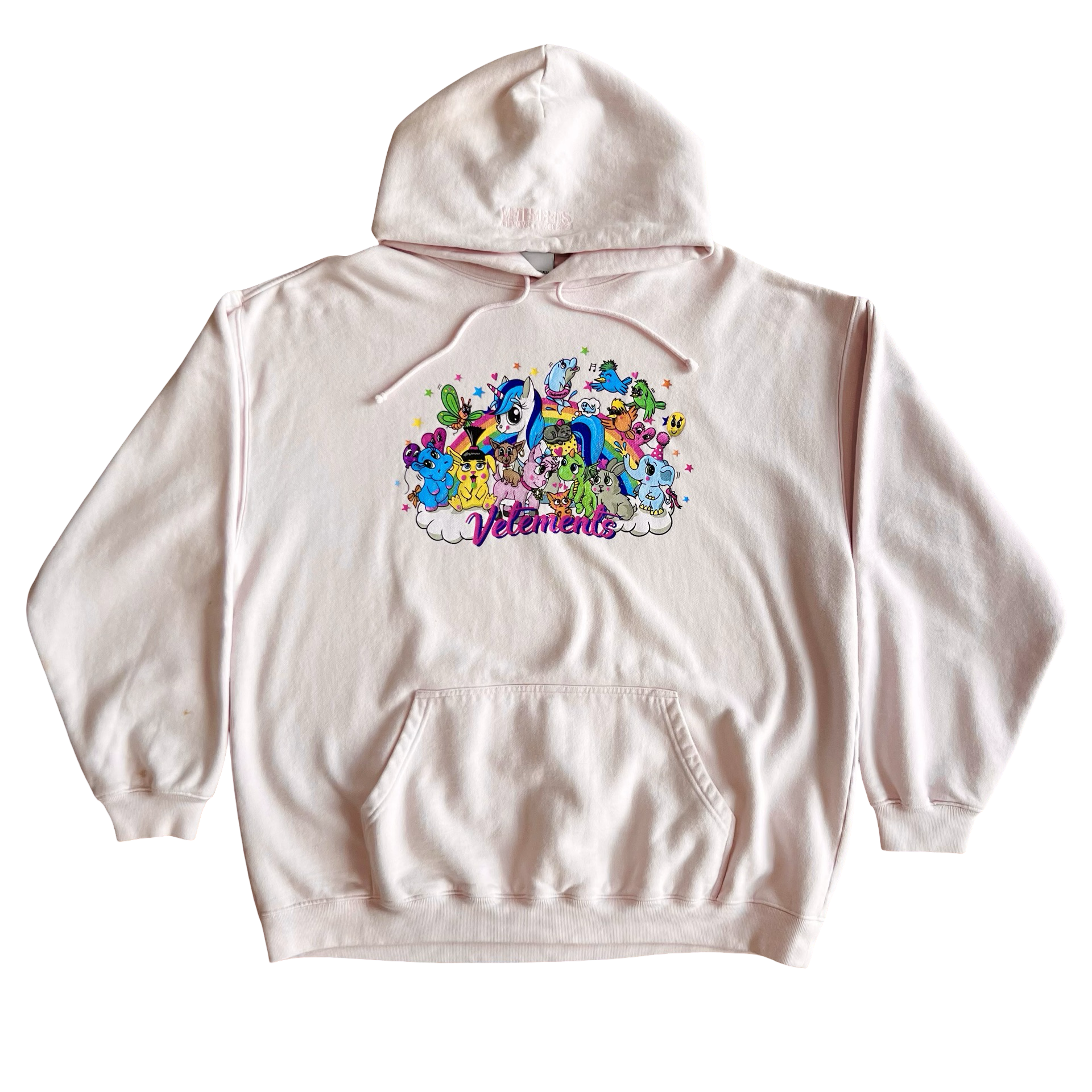 Vetements 'My Little Pony' Unicorn Rainbow Cartoon Hoodie SZ S