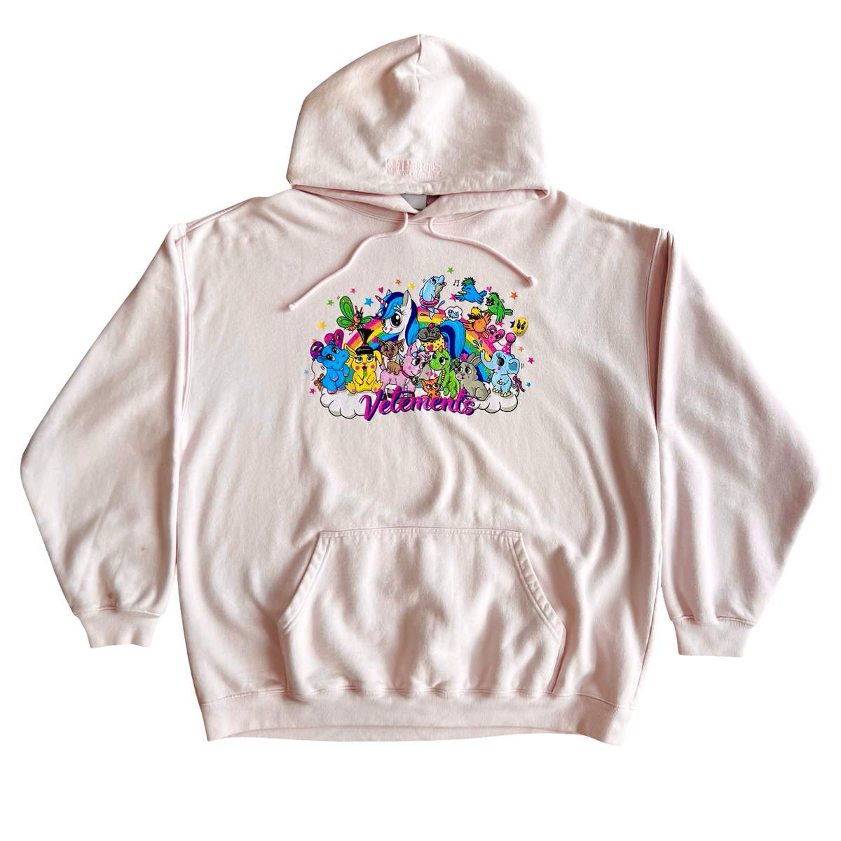 エマちゃん VETEMENTSユニコーン Vetements 'My Little Pony' Unicorn Rainbow Cartoon Hoodie SZ S