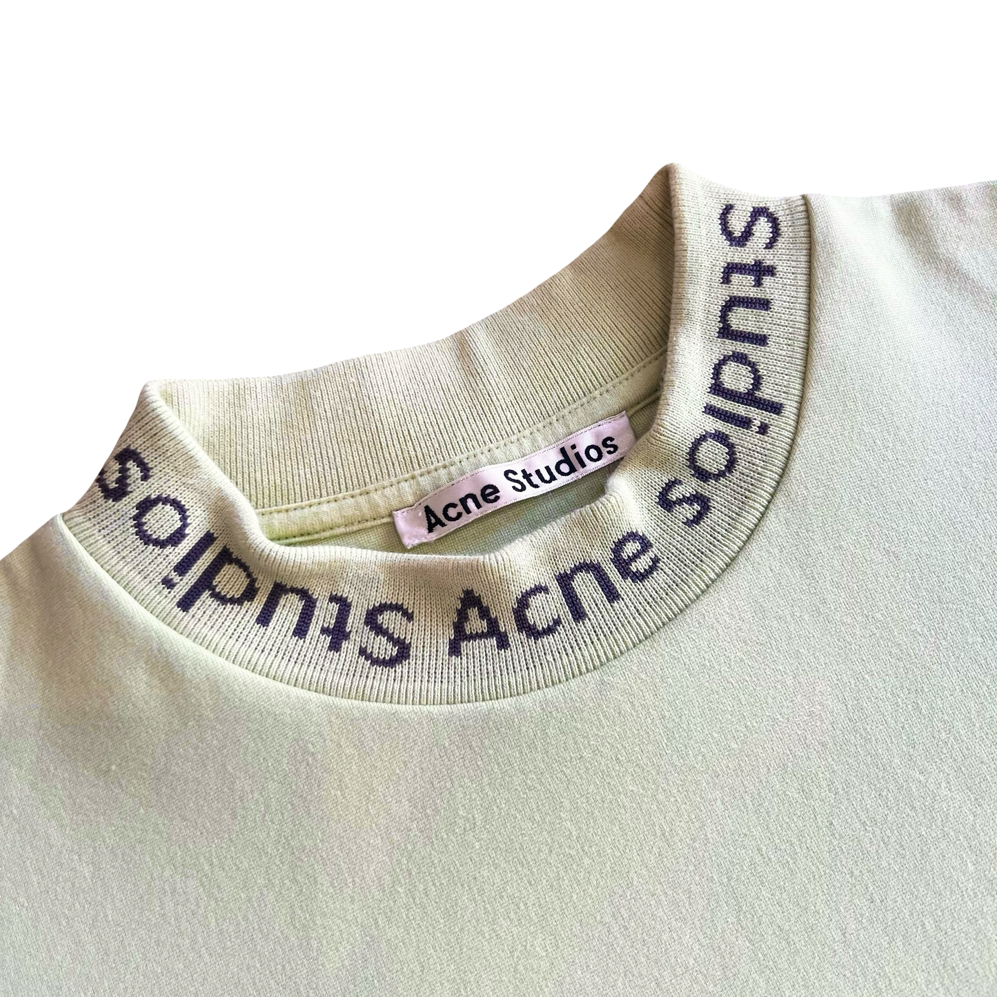 Acne Studios Mockneck Lime t-shirt SZ M