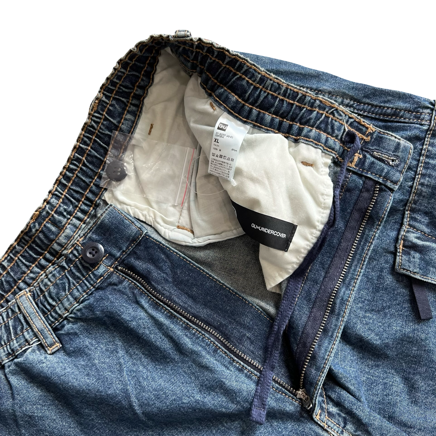 Undercover x GU Baggy Zip-Off Cargo denim SZ XL