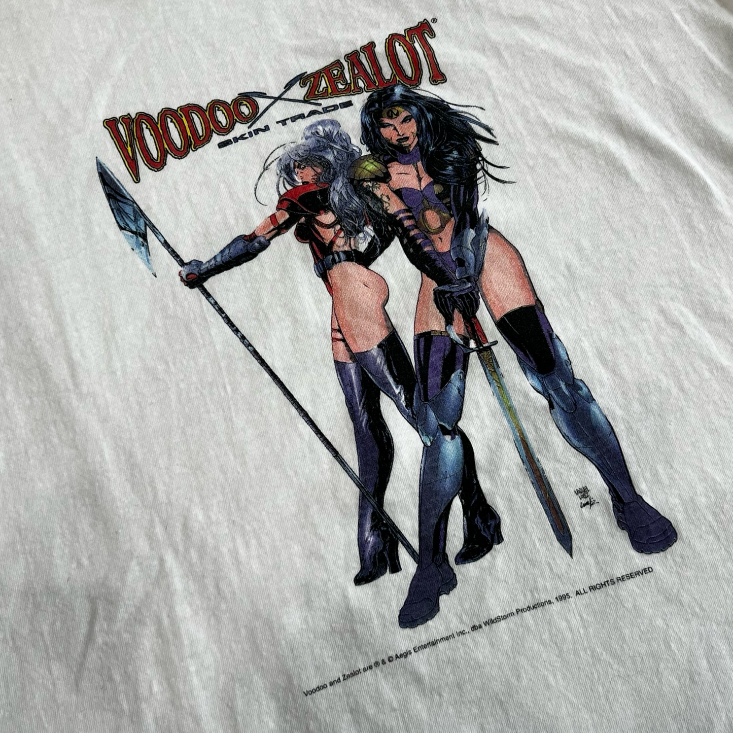 Vintage Voodoo & Zealot Skin Trade 1995 Comic Image T-Shirt SZ L