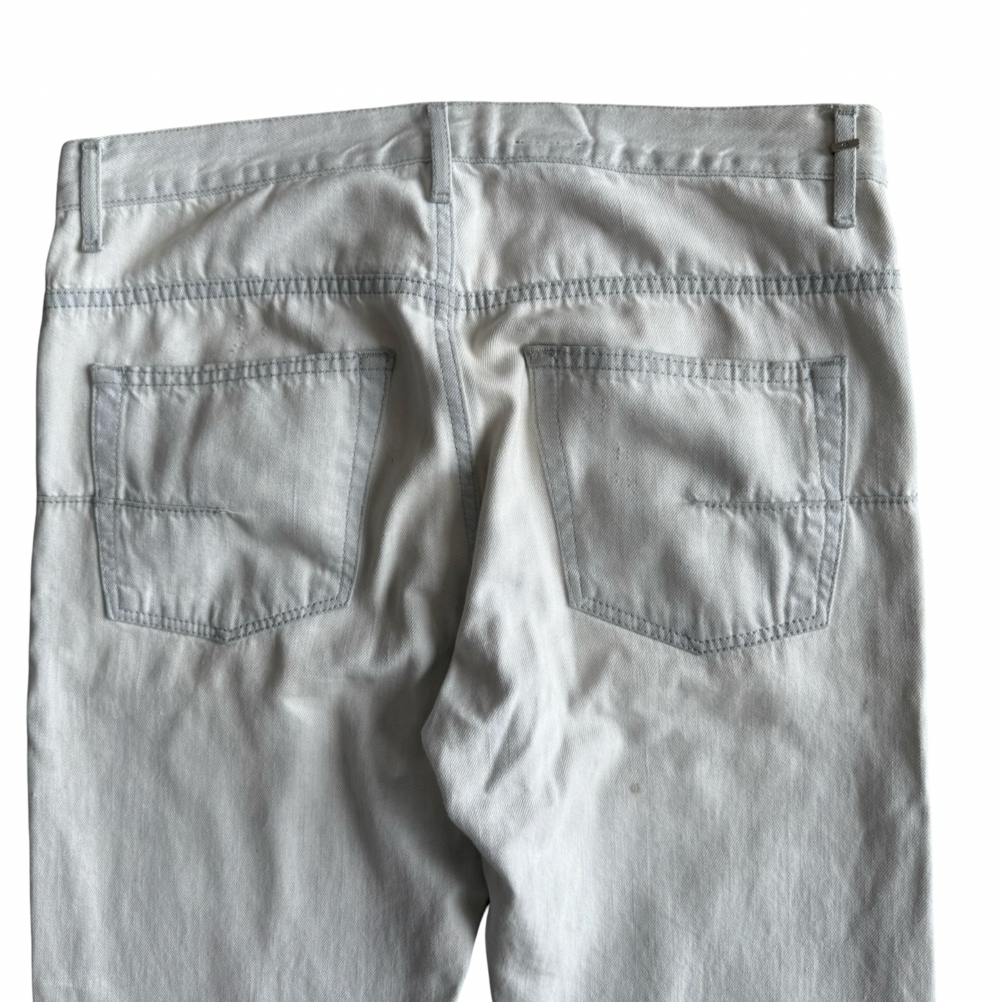 Dior Homme Light Grey Distressed Denim Sz 32