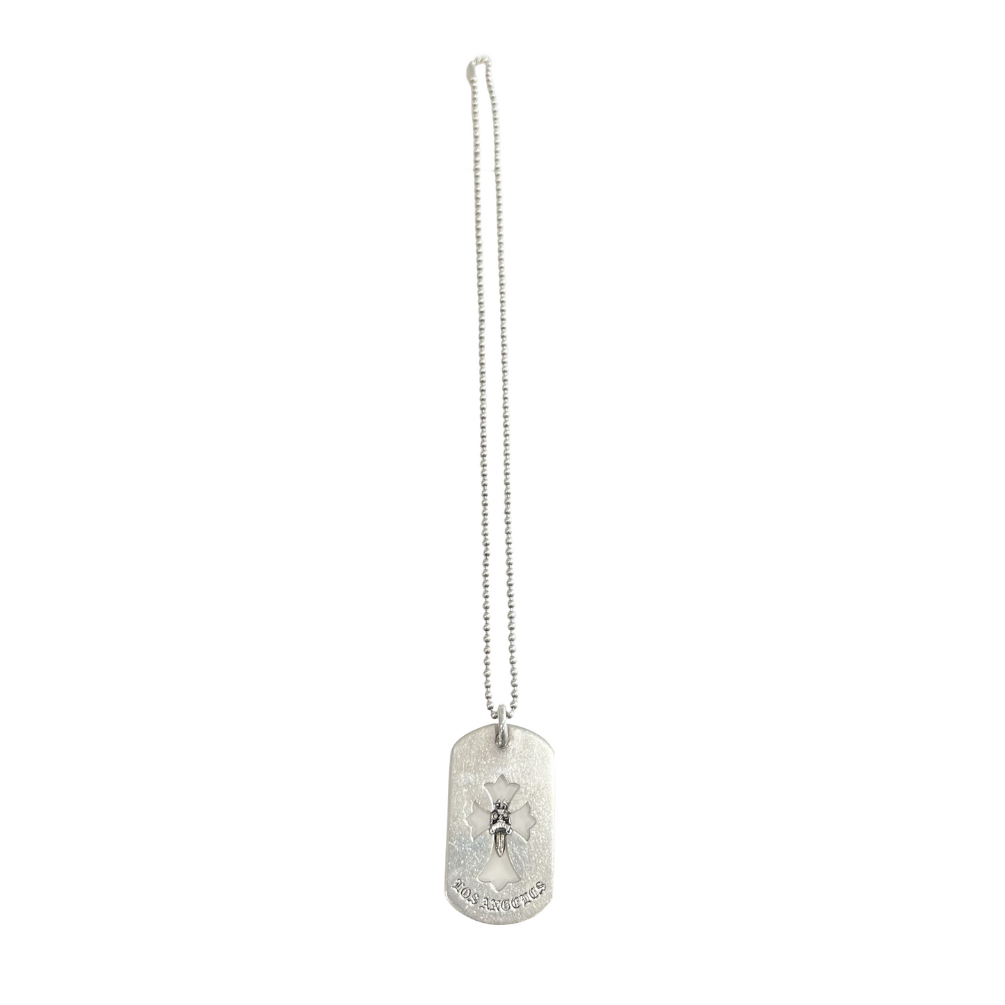 Chrome Hearts Cross Cutout Dagger LA Dog Tag
