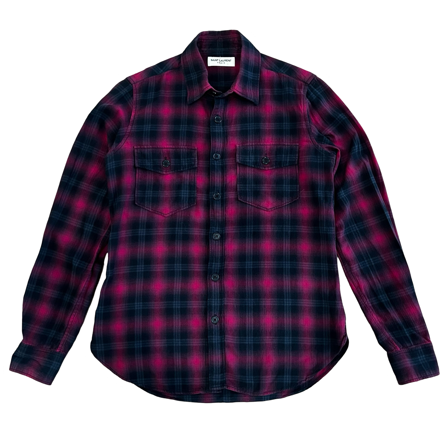Saint Laurent Shadow Plaid Flannel Hedi Era 2016 SZ S